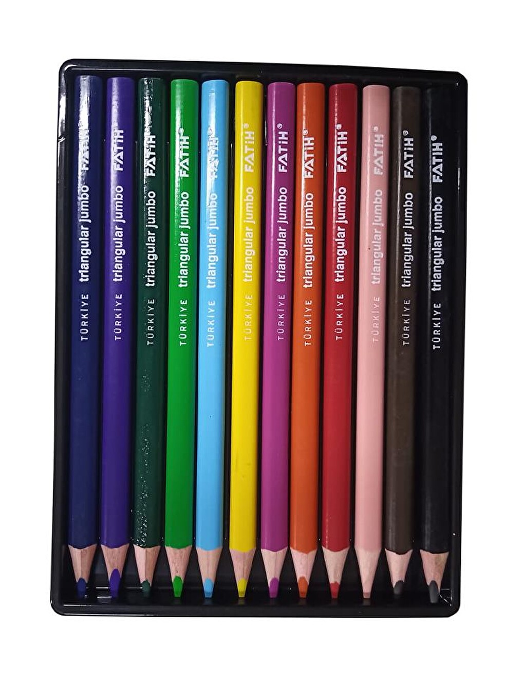 12 Li Jumbo Üçgen Kuru Boya Triangular 1 Paket Jumbo Üçgen Boya Kalemi 12 Renk Kuruboya-2
