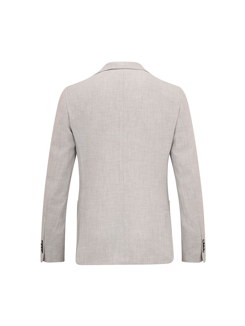 Gri Slim Fit Mono Yaka Klasik Ceket-1