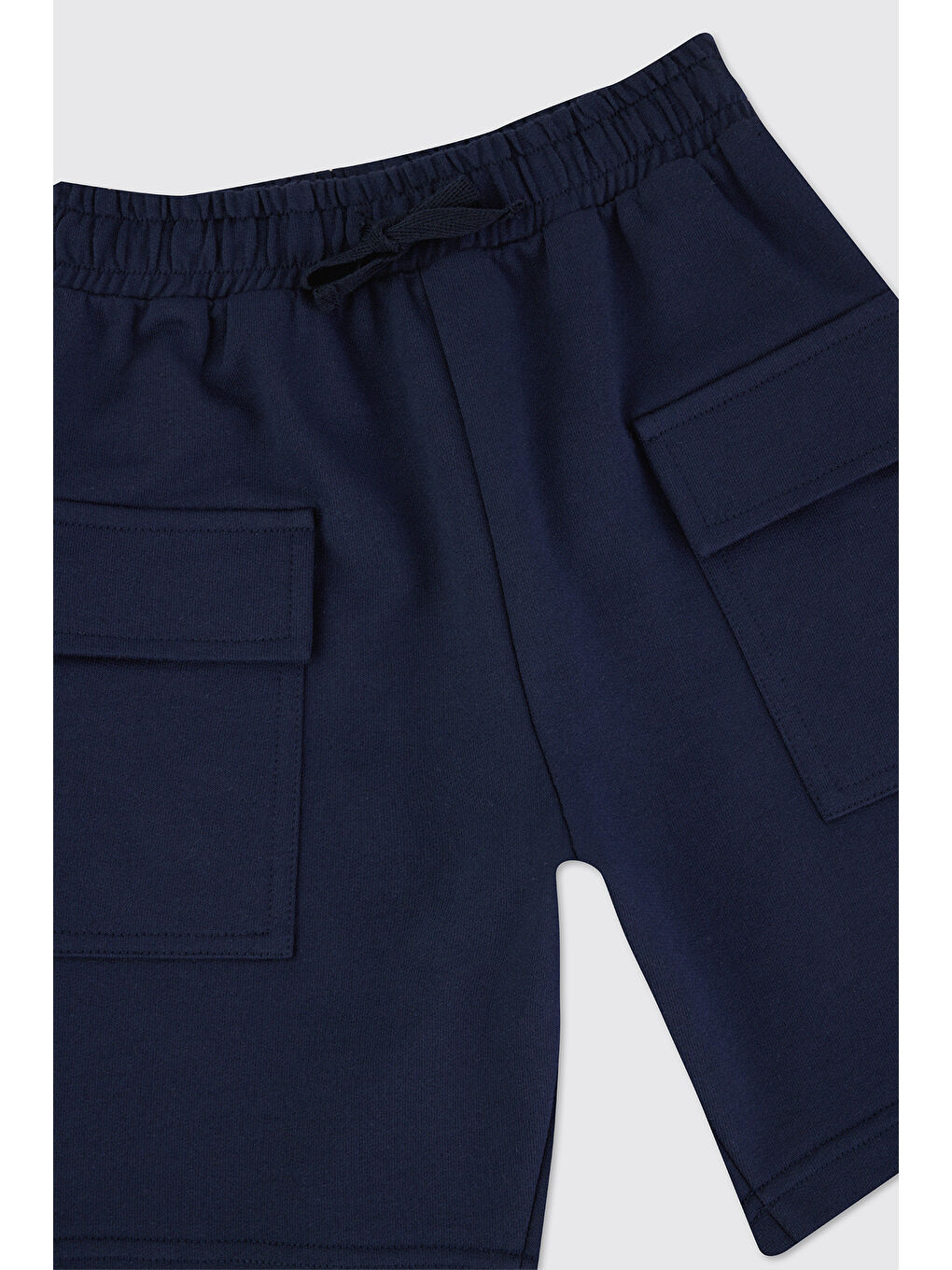 Erkek Çocuk Örme Lacivert Şort-4