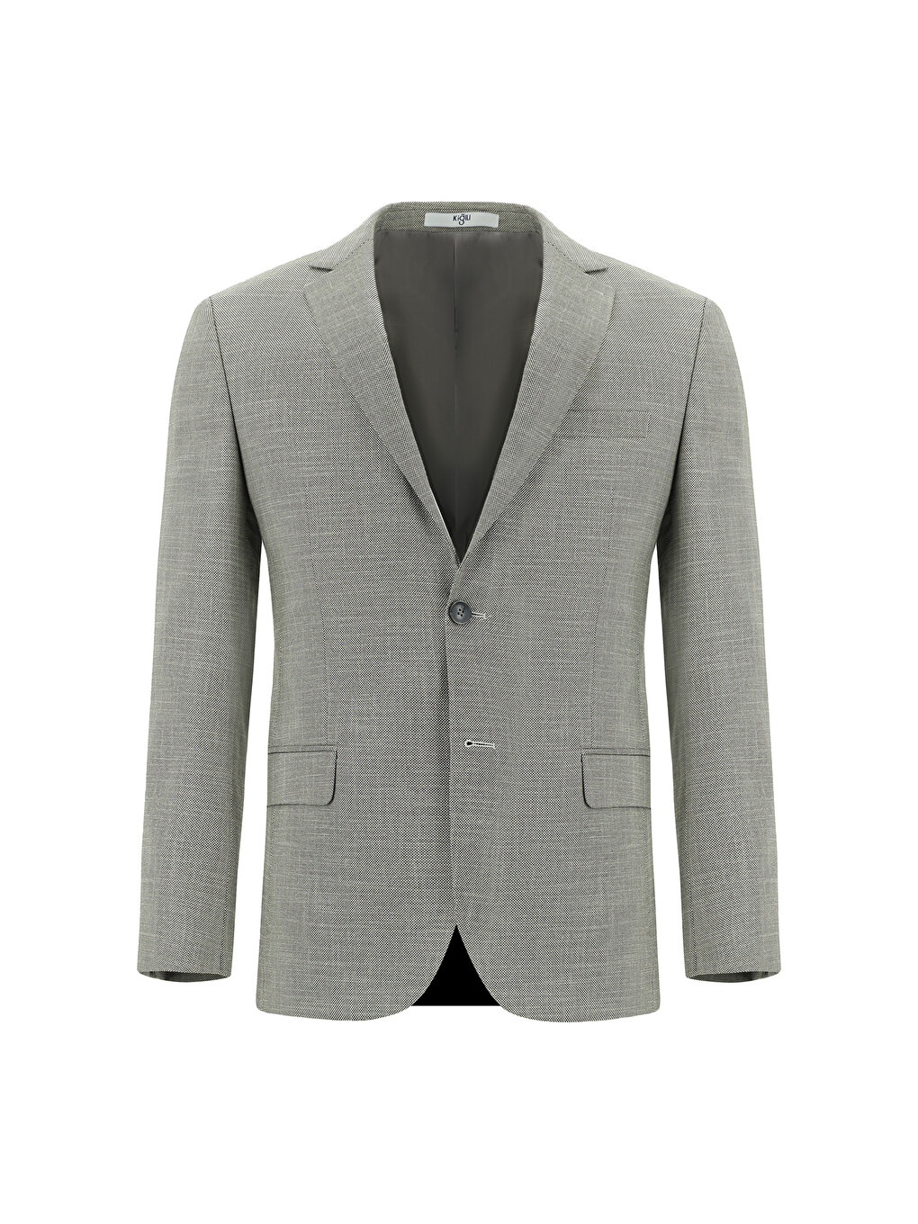 Gri Super Slim Fit Ekstra Dar Kesim Klasik Desenli Takım Elbise-1