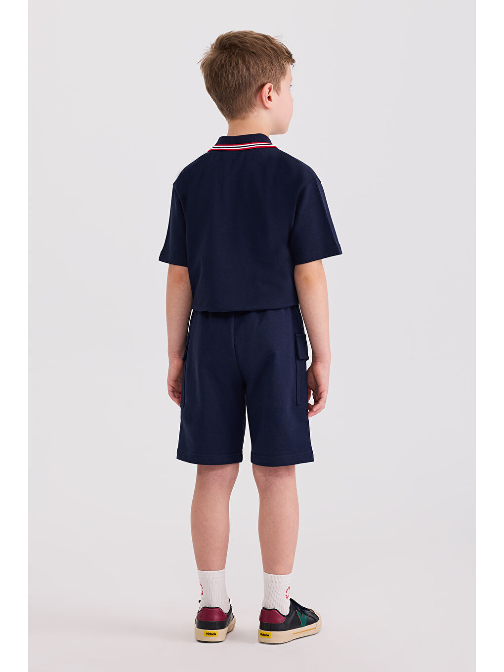 Erkek Çocuk Örme Lacivert Şort-6
