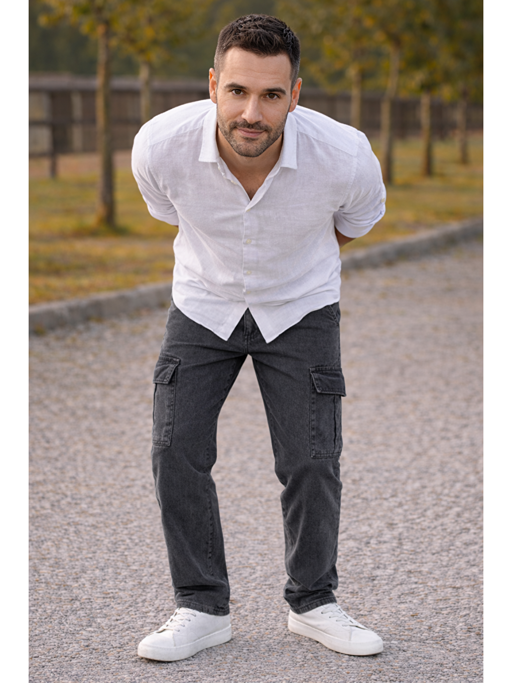 Erkek Premium Comfort Antrasit Kargo Baggy Pantolon-3