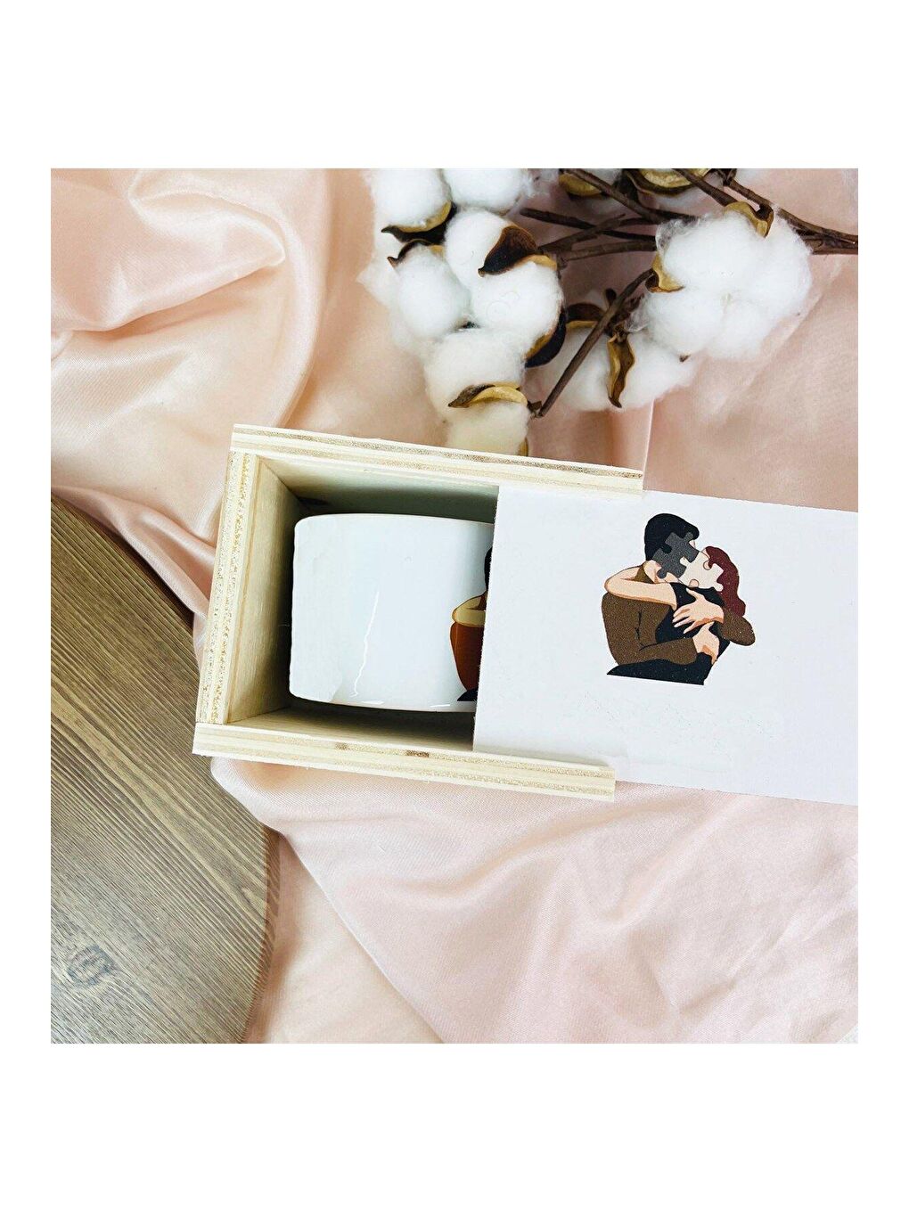 Karışık Yapboz Aşk Tasarımlı Kutulu Kupa-1