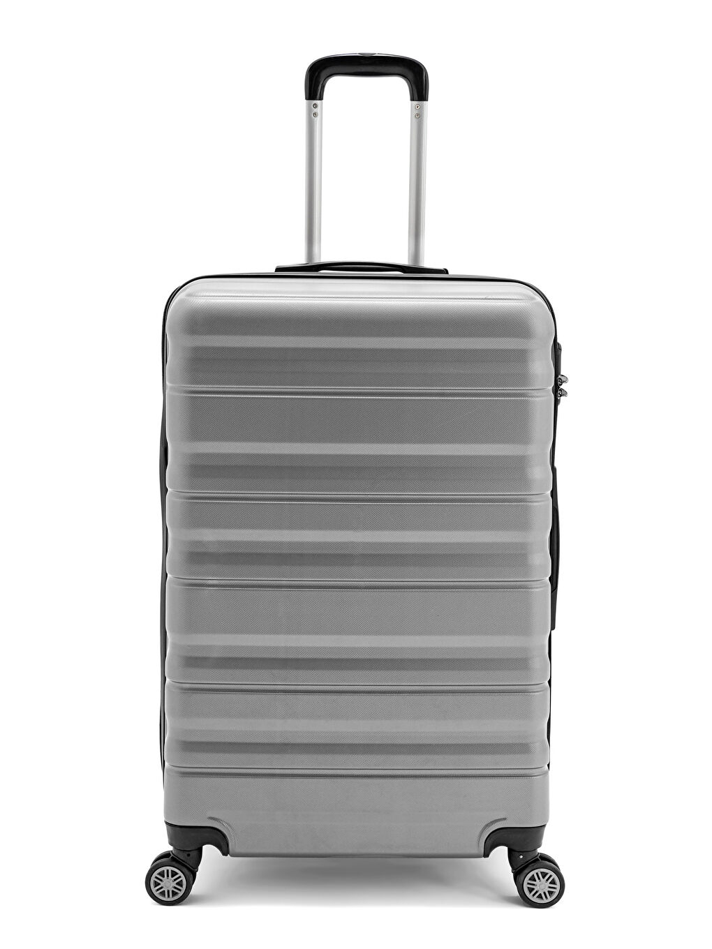 Gri Abs Baklava Desenli Valiz Seti-1