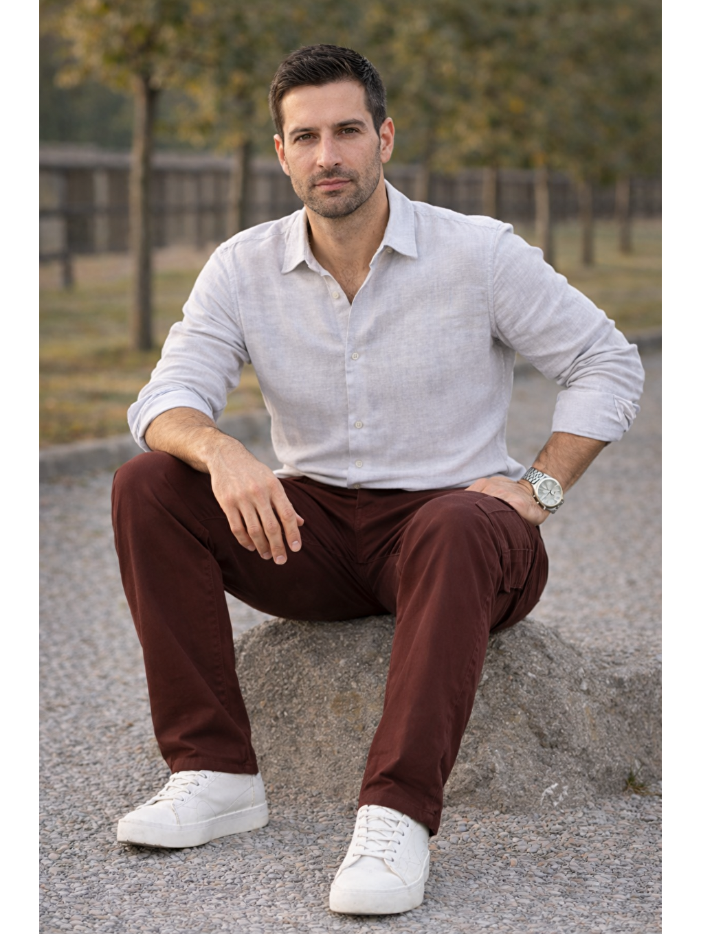 Kahverengi Erkek Premium Comfort Kiremit Kargo Baggy Pantolon-4