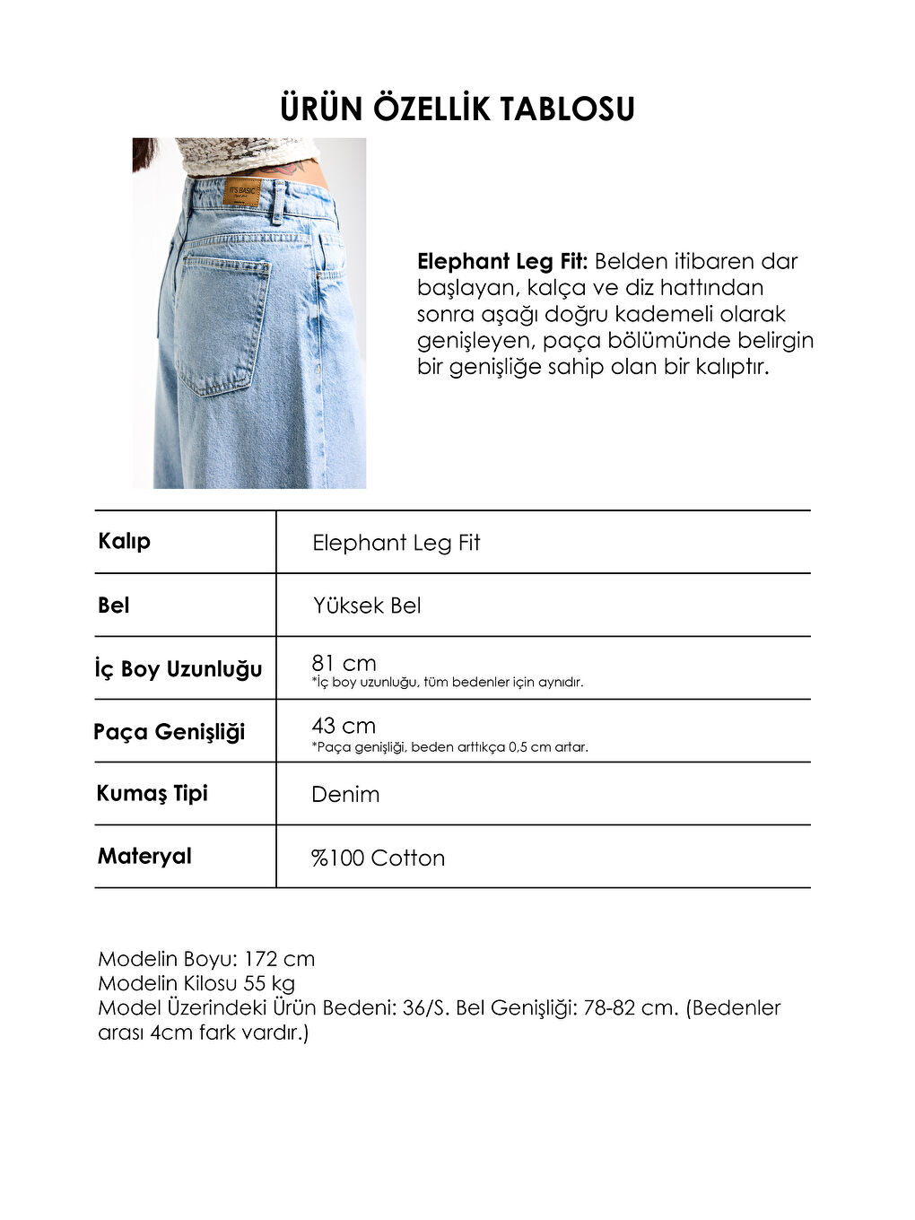 Mavi Kadın Ice 4s6-3 Elephant Leg Süper Bol %100 Pamuk Denim Jean-4