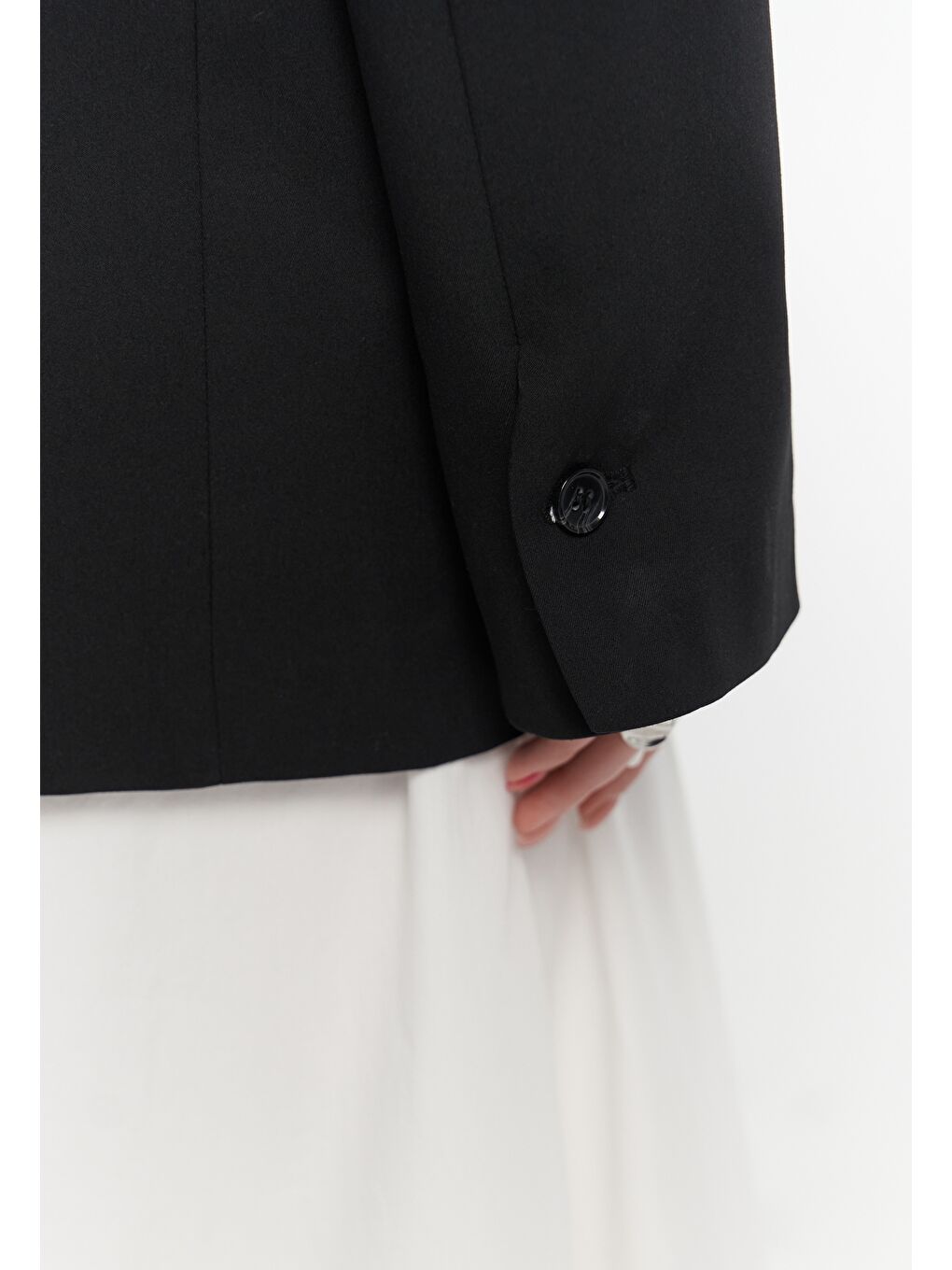 Volda Yaka Detay Siyah Blazer-7