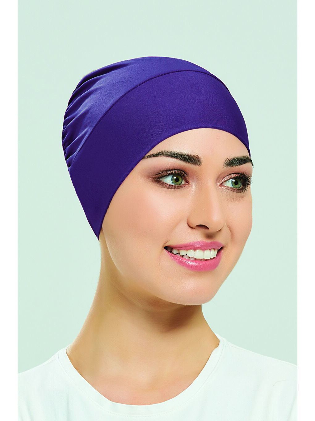 Havuz Deniz Düz Bone R-999-B Mor02