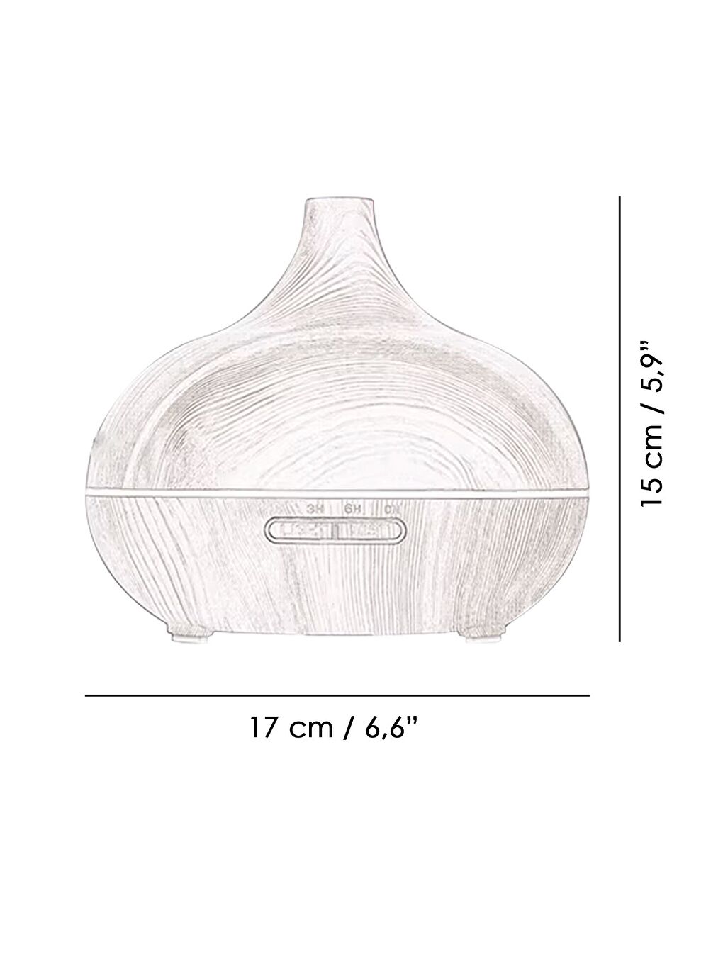 Oda Hava Ne mlendirici 7 Renk LED Işıklı Buhar Makinesi Aroma Difüzörü Humidifier Koyu Kahve-3