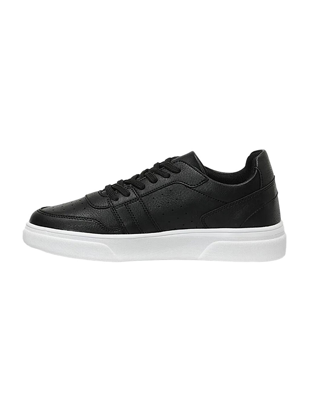 Erkek Spor Sneaker Ayakkabı Siyah - Beyaz-2