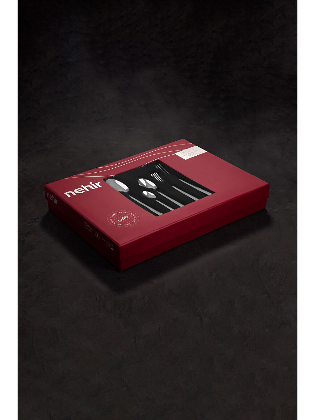 Sarı Adriana Altın Sade 6 Kişilik 36 Parça Kutulu Çatal Kaşık Bıçak Takımı-8