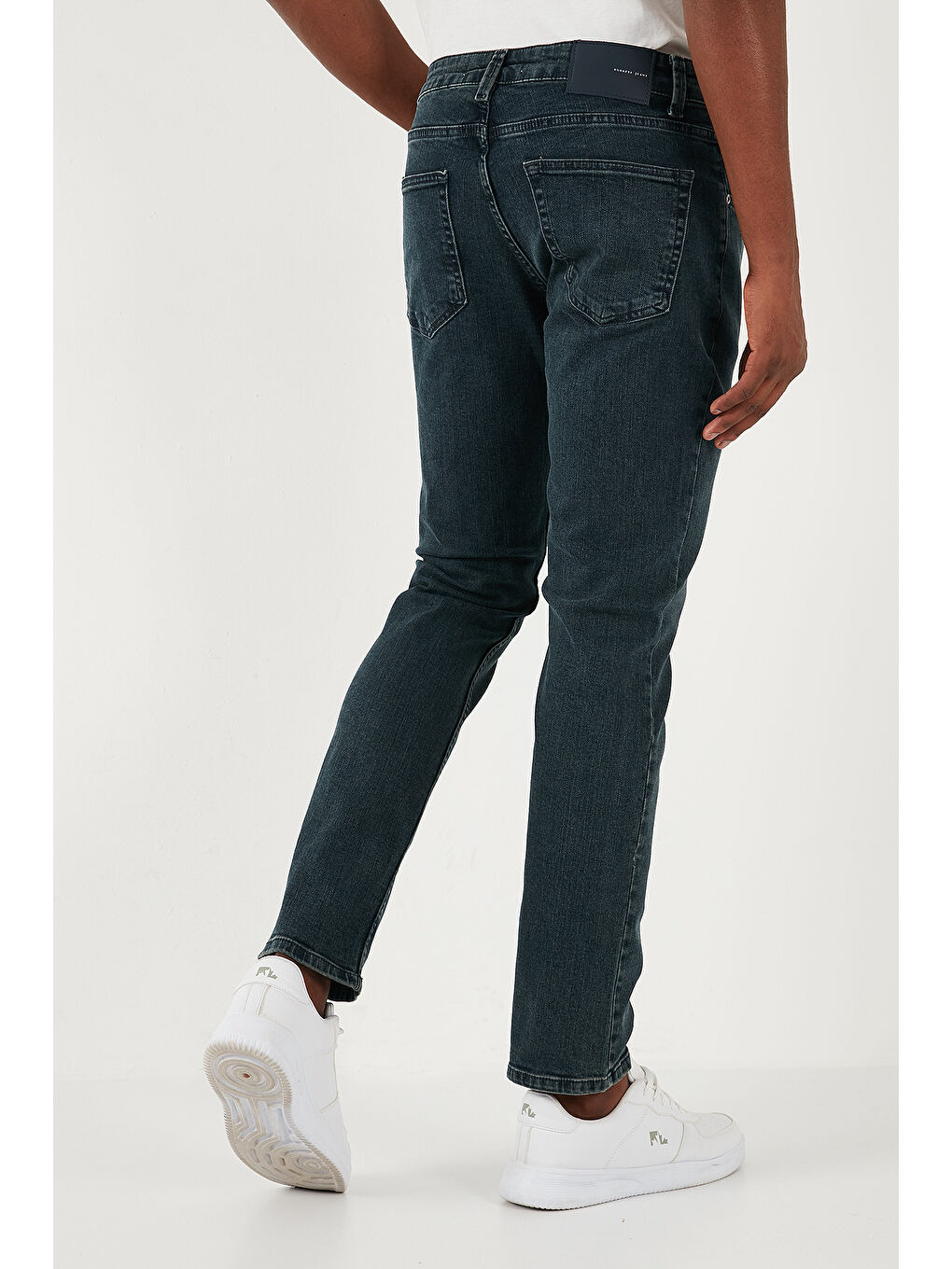 Buratti Mavi-Yeşil Streç Pamuklu Regular Fit Normal Bel Boru Paça Erkek Jeans 2210S09PARMA - 5