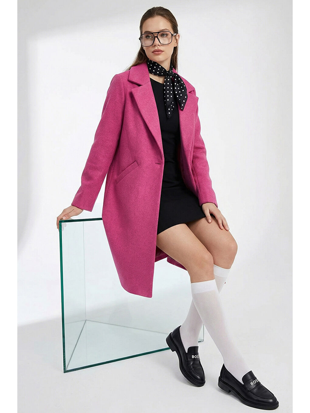 9085 Kaşe Kaban - A.Fuşya-1