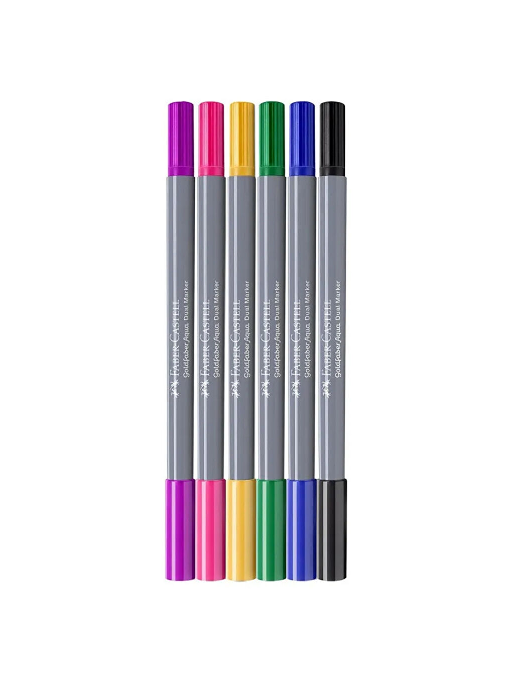 Goldfaber Aqua 6’lı Çift Uçlu Graffiti Markör Seti, Su Bazlı, Fırça ve Fineliner Uçlu-2