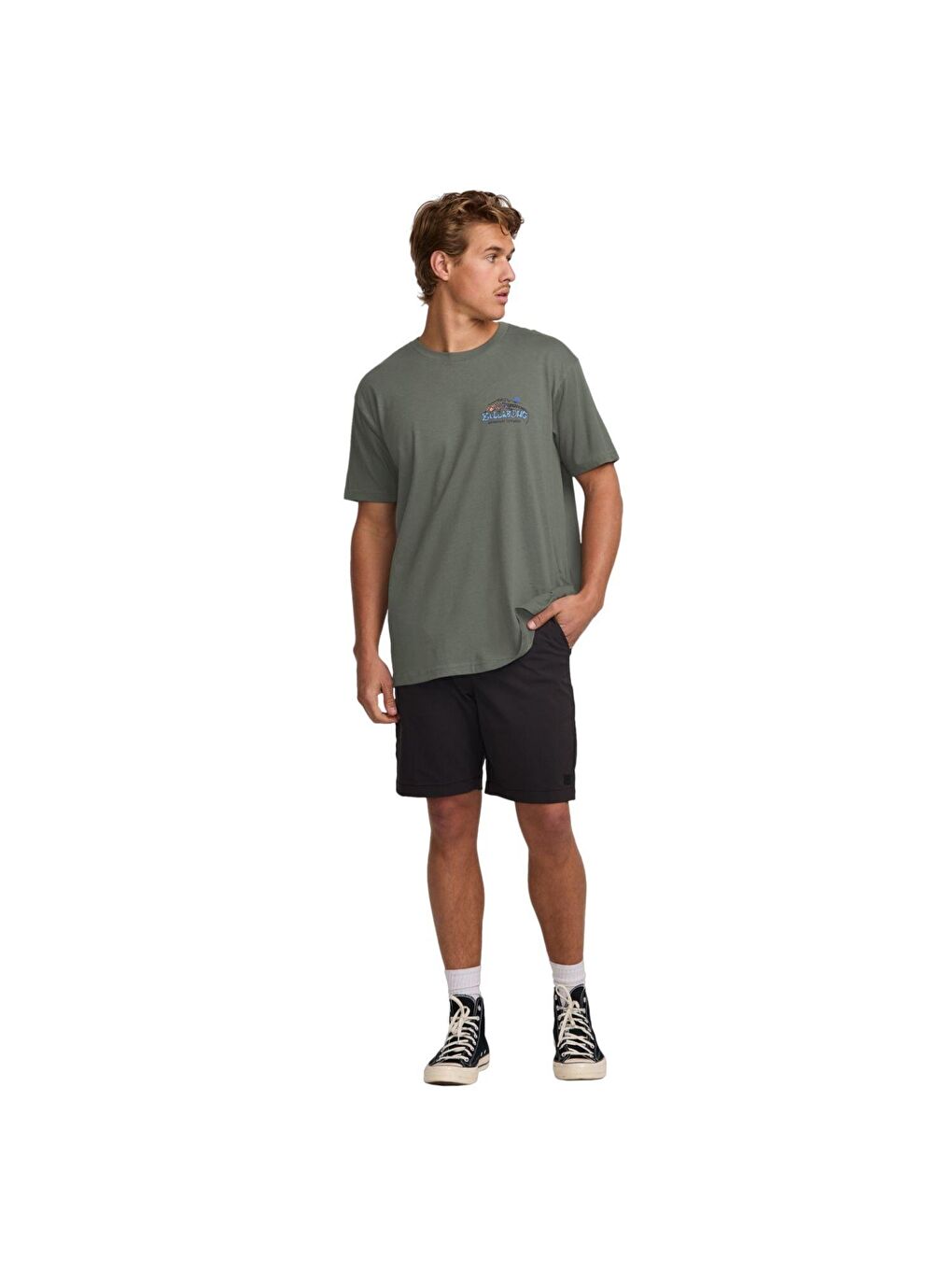 Yeşil Lizard Mountain Adiv Ss Erkek Tişört-1