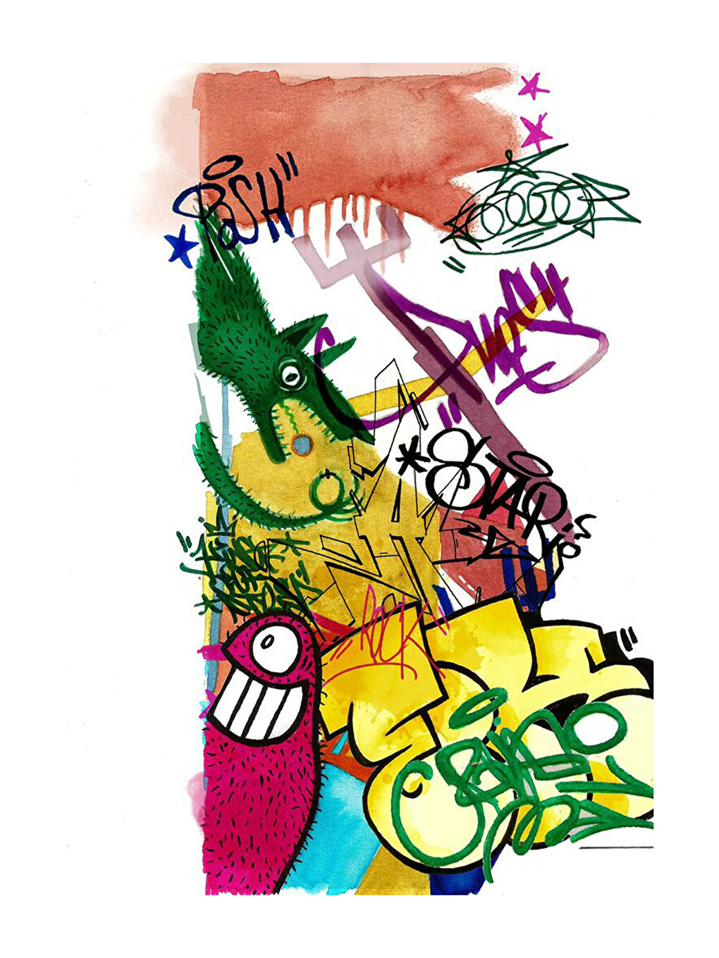 Goldfaber Aqua 6’lı Çift Uçlu Graffiti Markör Seti, Su Bazlı, Fırça ve Fineliner Uçlu-4