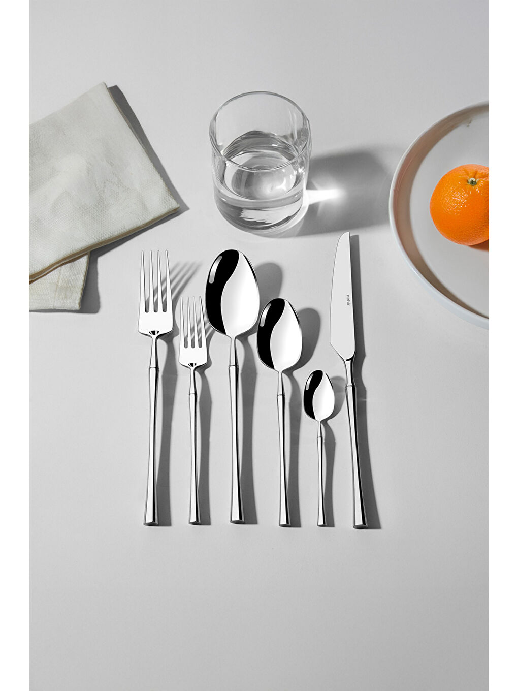 Gri Marbella Sade 6 Kişilik 36 Parça Kutulu Çatal Kaşık Bıçak Takımı-4