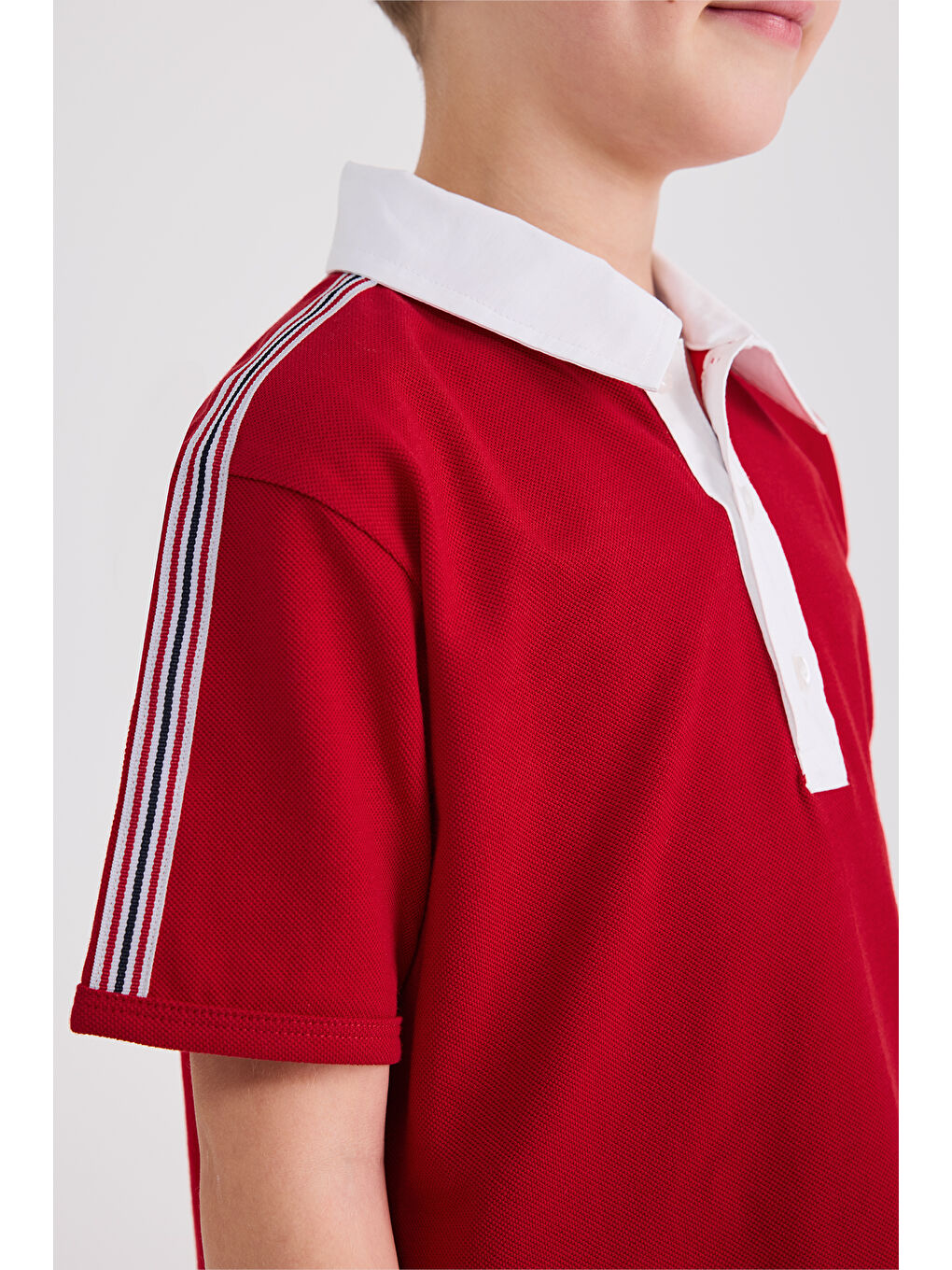 Erkek Çocuk Kısa Kollu Kırmızı Tişört-1