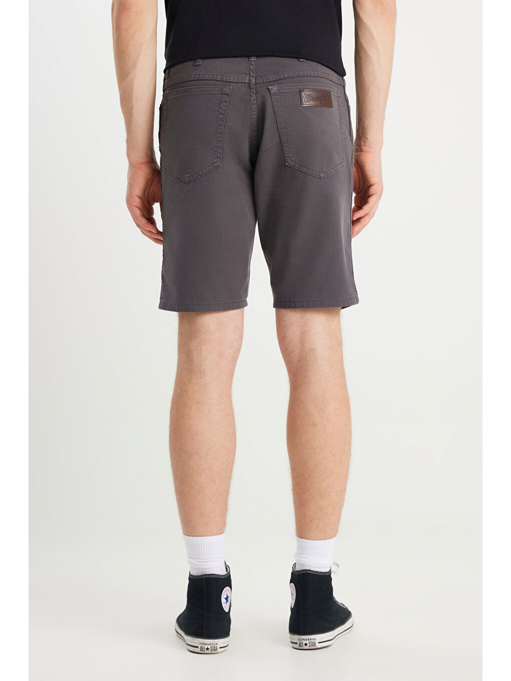 Slim Fit Dar Kesim Normal Bel Antrasit Pamuklu Esnek Şort-3