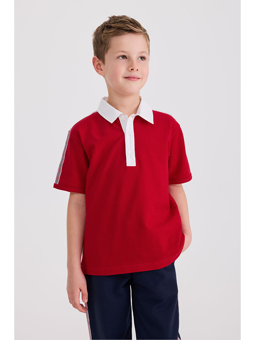 Erkek Çocuk Kısa Kollu Kırmızı Tişört-4