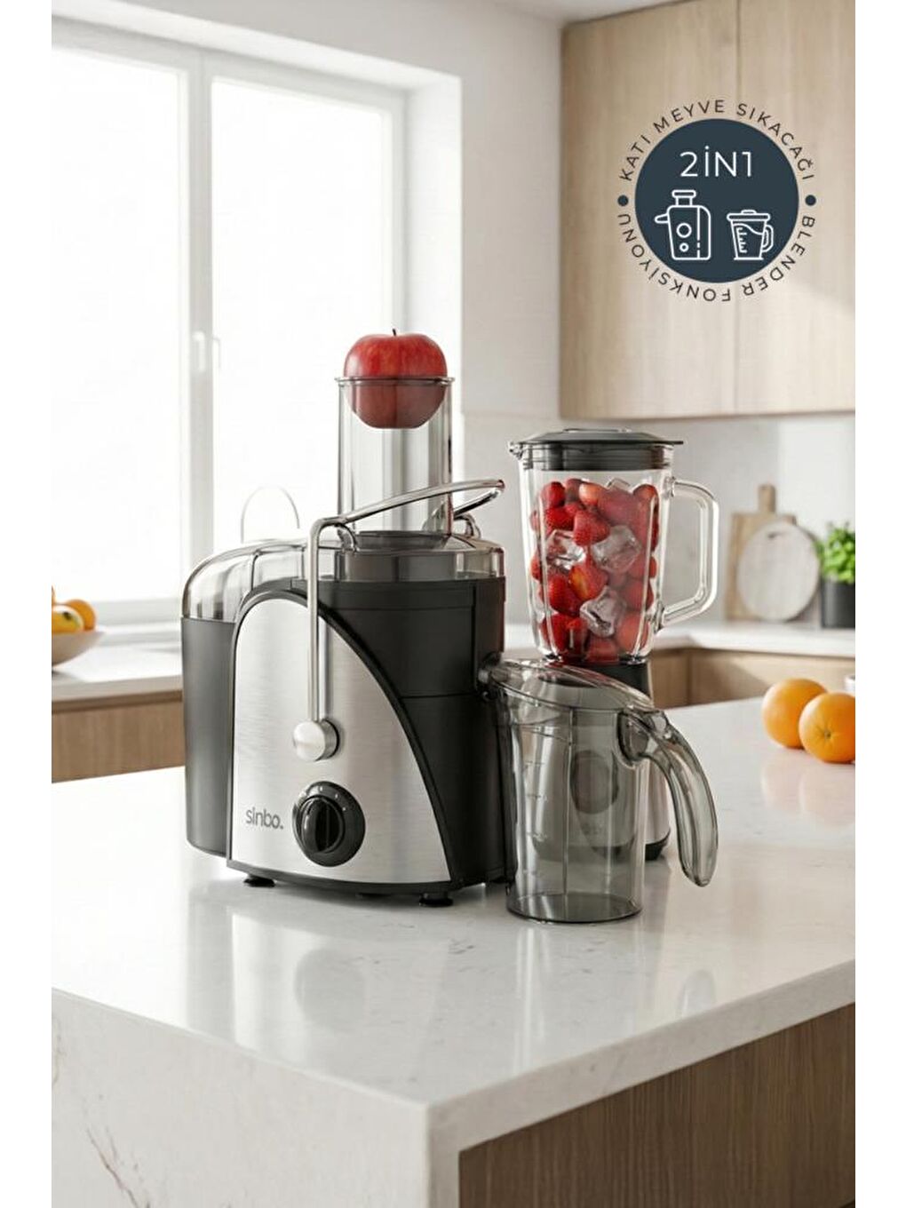 SJ-3195 Katı Meyve Sıkacağı Blender Seti-2