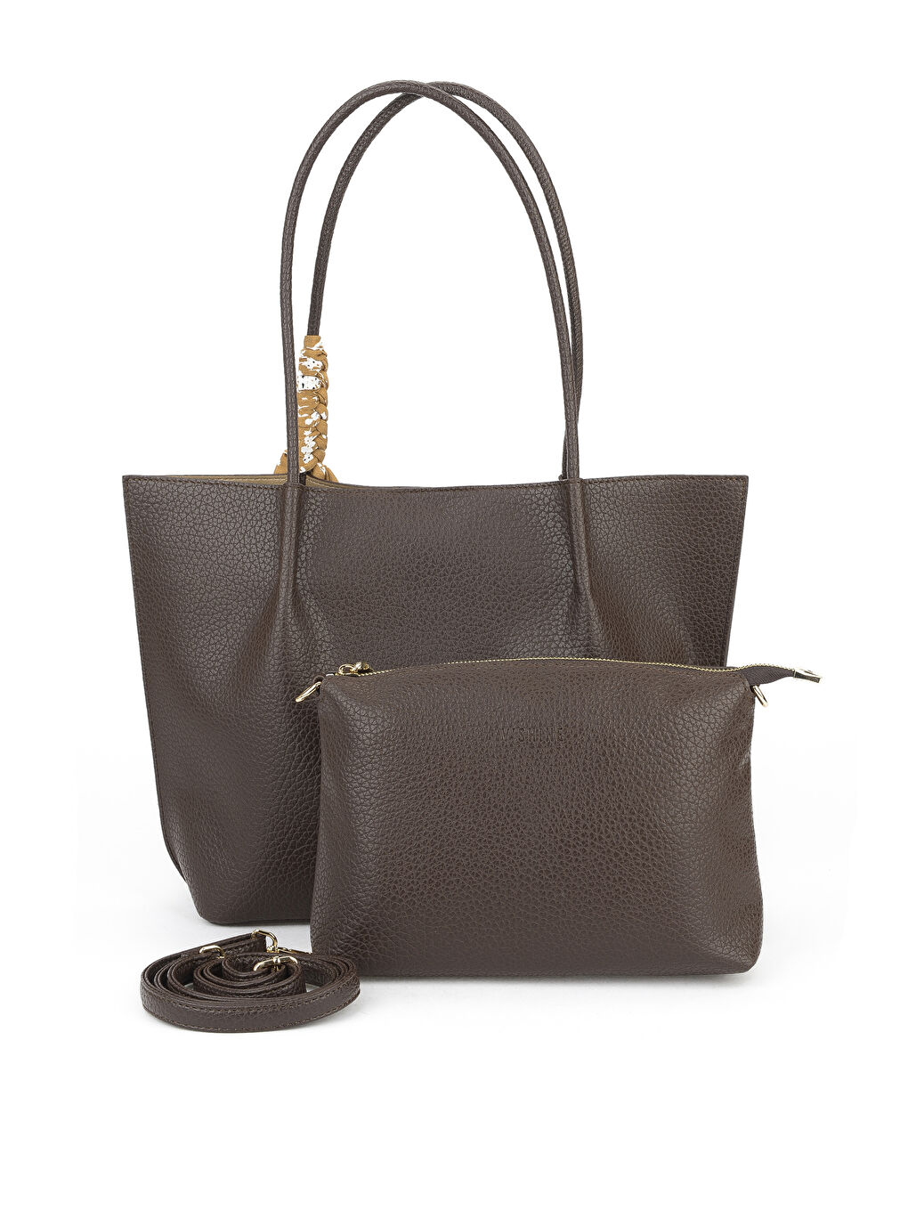 Kahverengi Kadın Omuz ve El Çantası 153979Z3093 Kahve-2