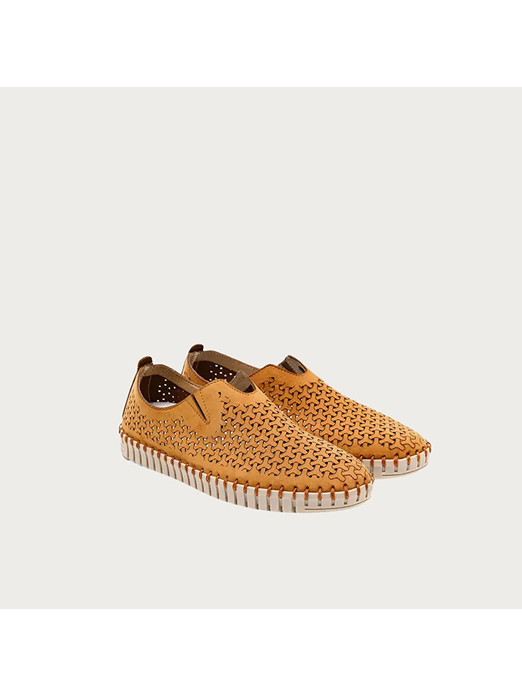 Kadın Kahverengi Sneaker 52H0 NABUK Caramel-2