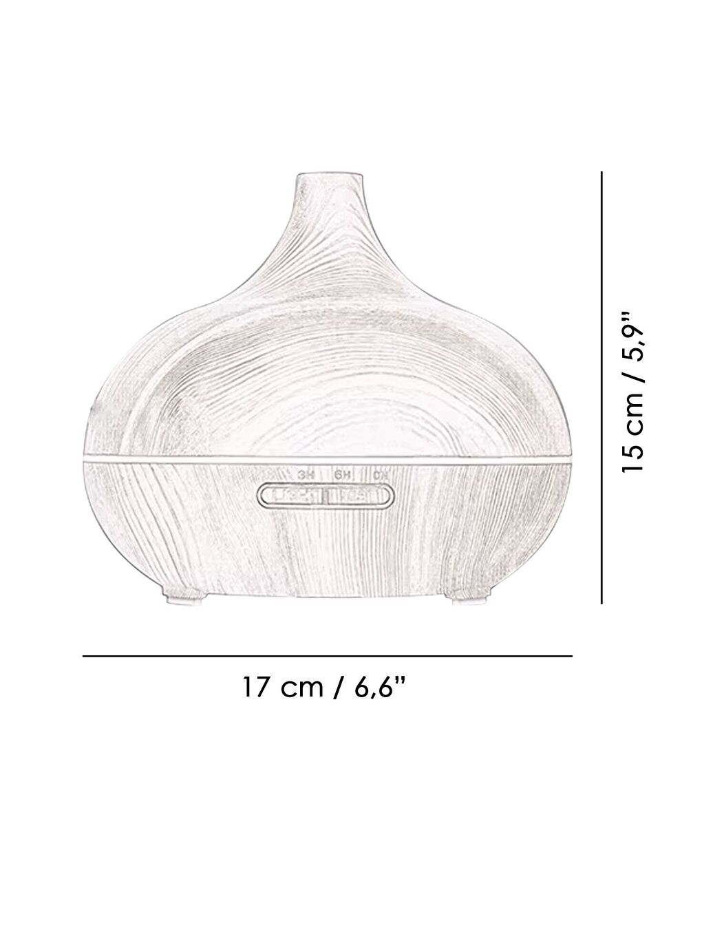 Oda Hava Ne mlendirici 7 Renk LED Işıklı Buhar Makinesi Aroma Difüzörü Humidifier Açık Kahve-3