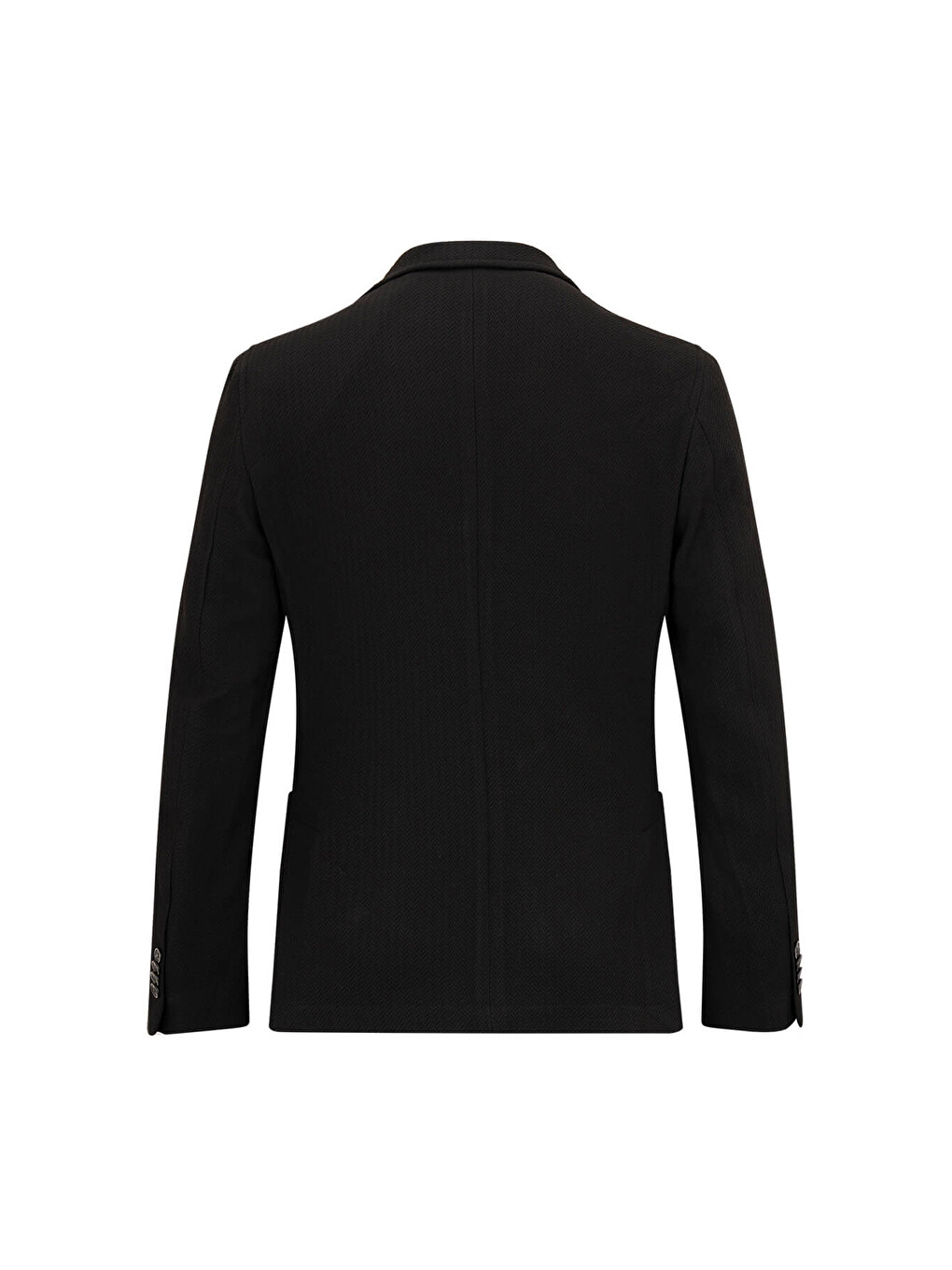 Siyah Slim Fit Mono Yaka Klasik Ceket-1