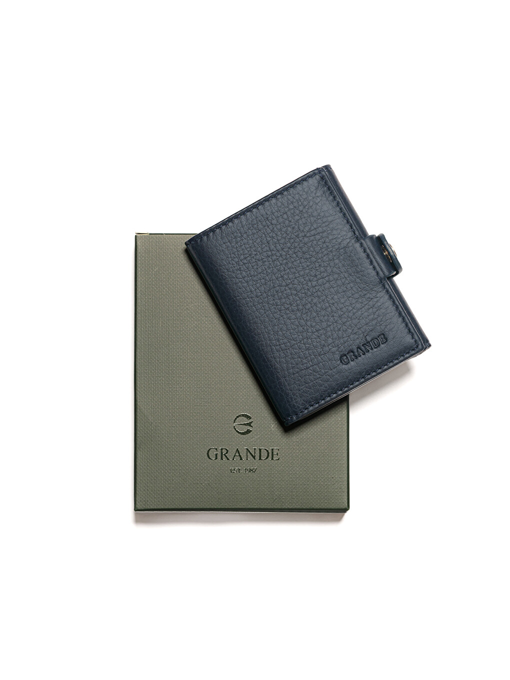 Lacivert Unisex Cüzdan & Kartlık 781 Deri Cüzdan Kartlık-5