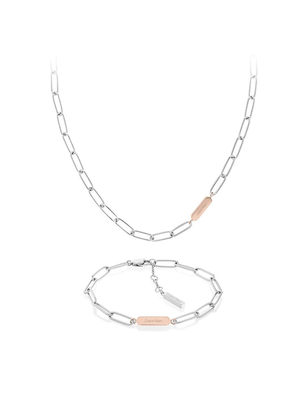 Gri CKJ35700011 Kadın Kolye ve Bileklik Seti-1