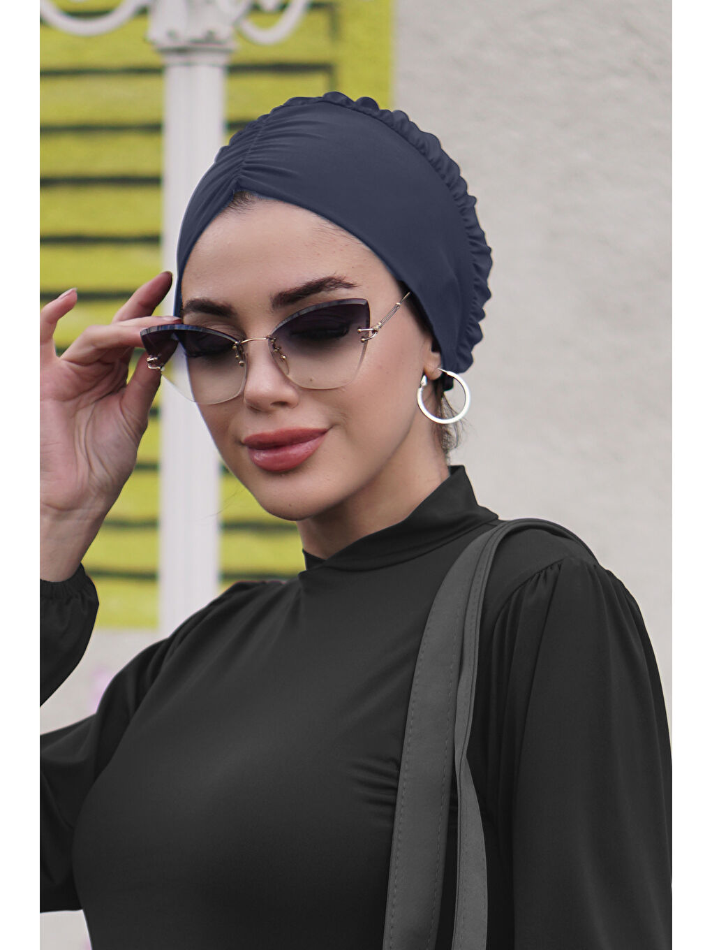 Gri Büzgülü Deniz Havuz Bone R-1001 Füme