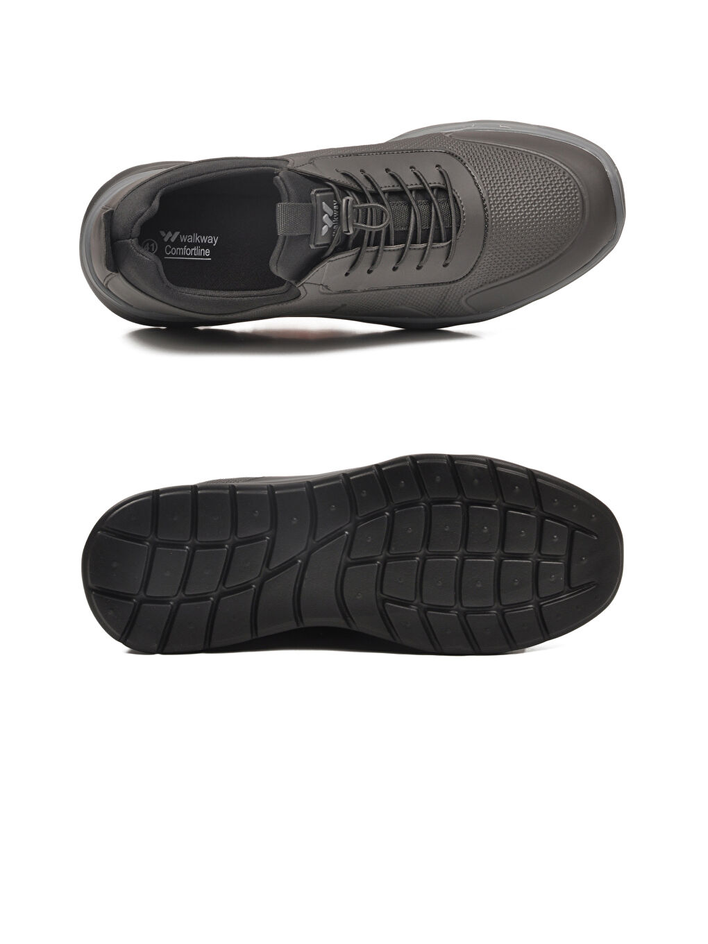 Siyah Lastik Bağcıklı Hafif Esnek Erkek Spor Ayakkabı Kaif 2323 M-4