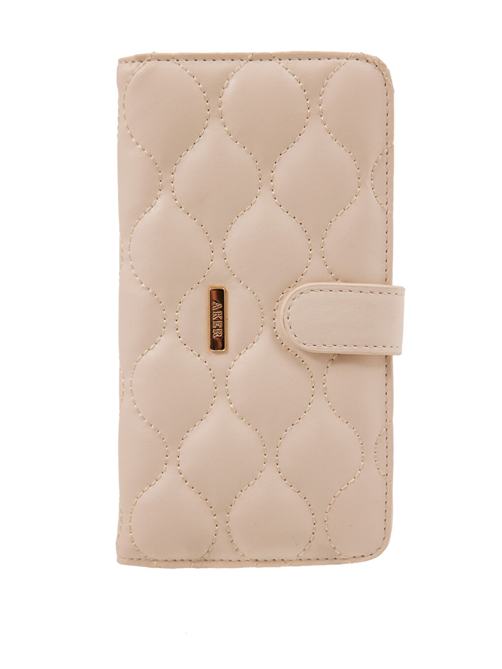 Ekru Czdn30009 Dikdörtgen Çıtçıtlı Cüzdan-1