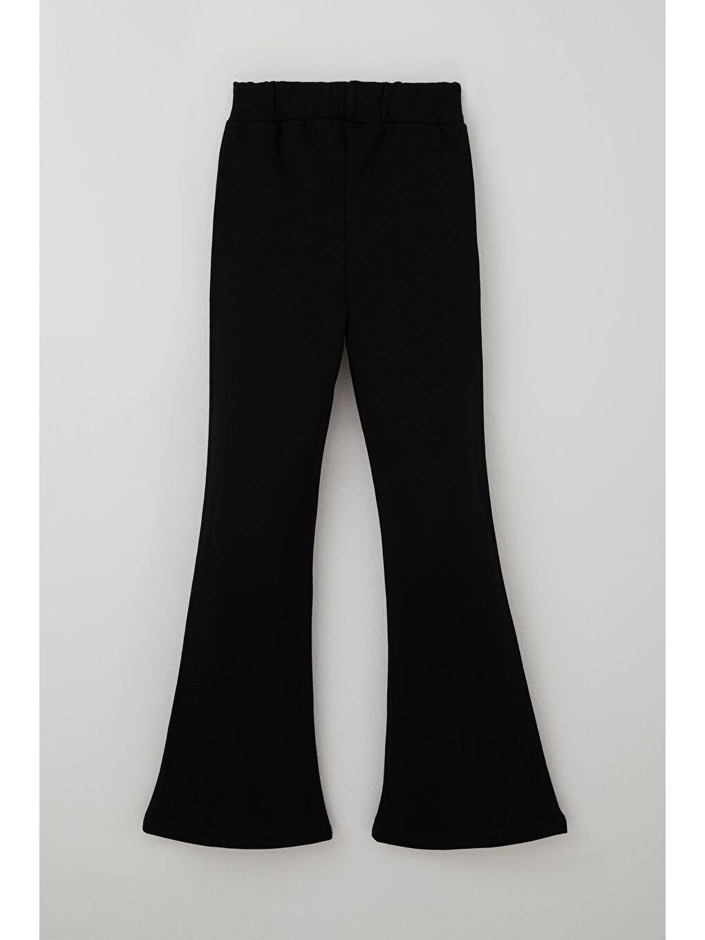 Kız Çocuk İspanyol Paça Tayt Dekoratif Metal Kalp Armalı Çima Dikişli Siyah (8-14 Yaş)-1