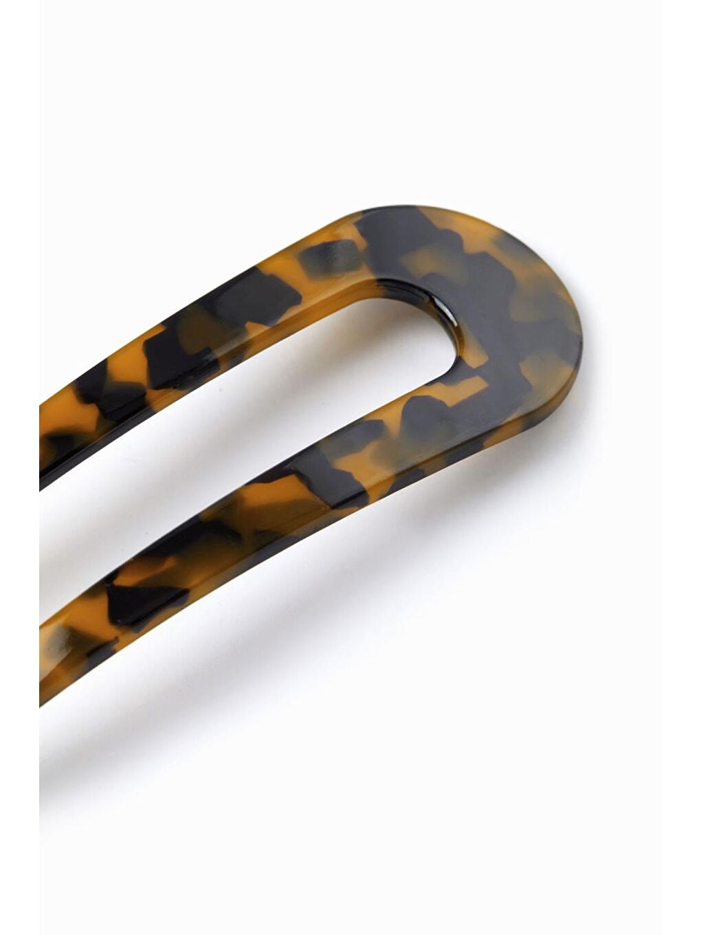 Kahverengi Kemik U Topuz Çubuğu French Pin-2