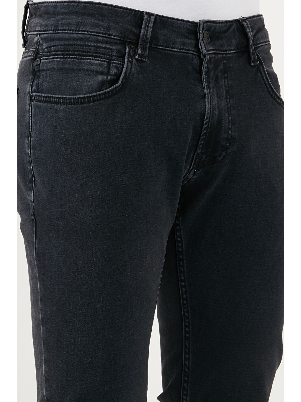 Buratti Siyah Streç Pamuklu Regular Fit Normal Bel Boru Paça Erkek Jeans 2211S23PARMA - 5