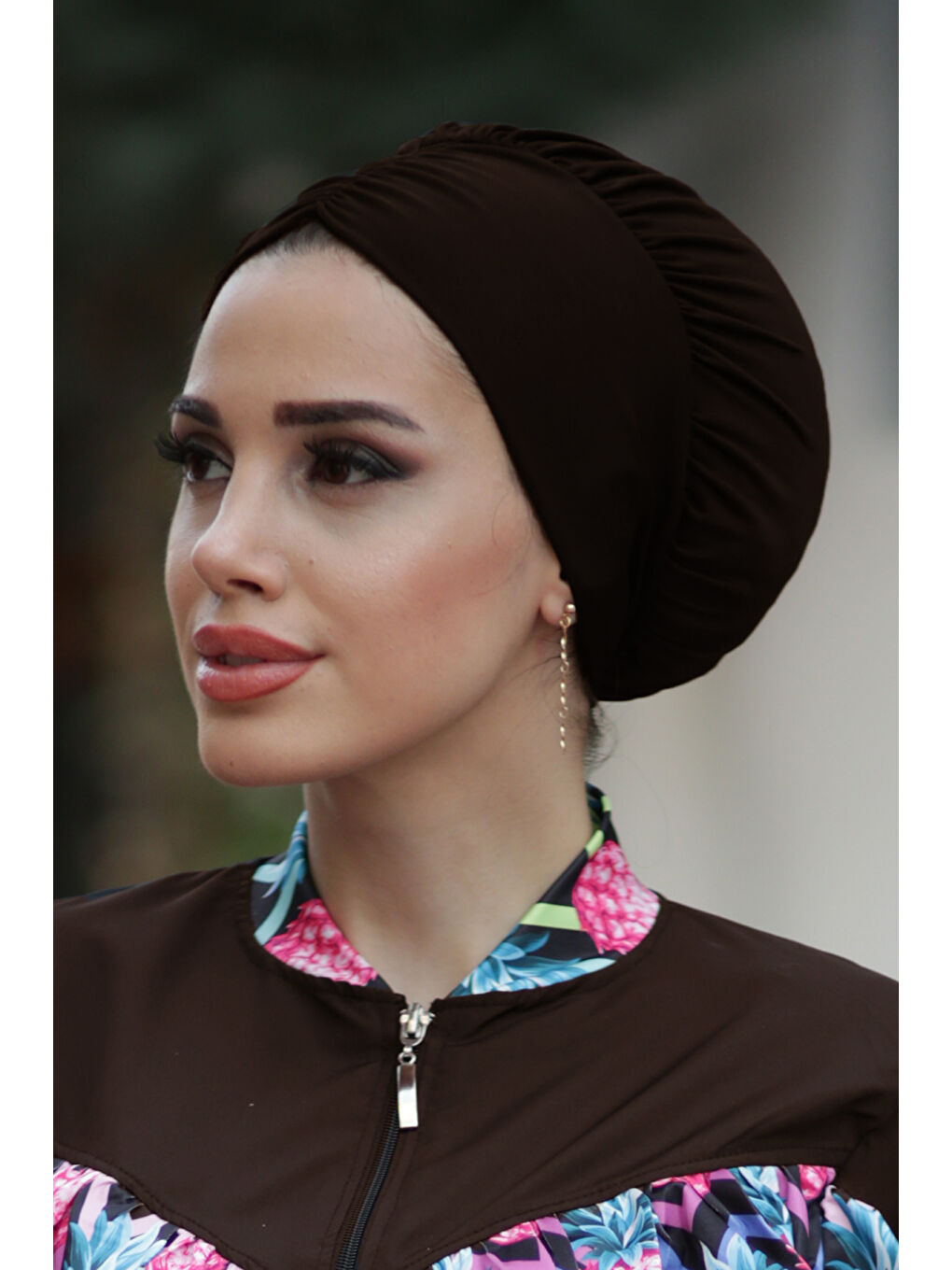 Büzgülü Deniz Havuz Bone R-1001 Kahverengi