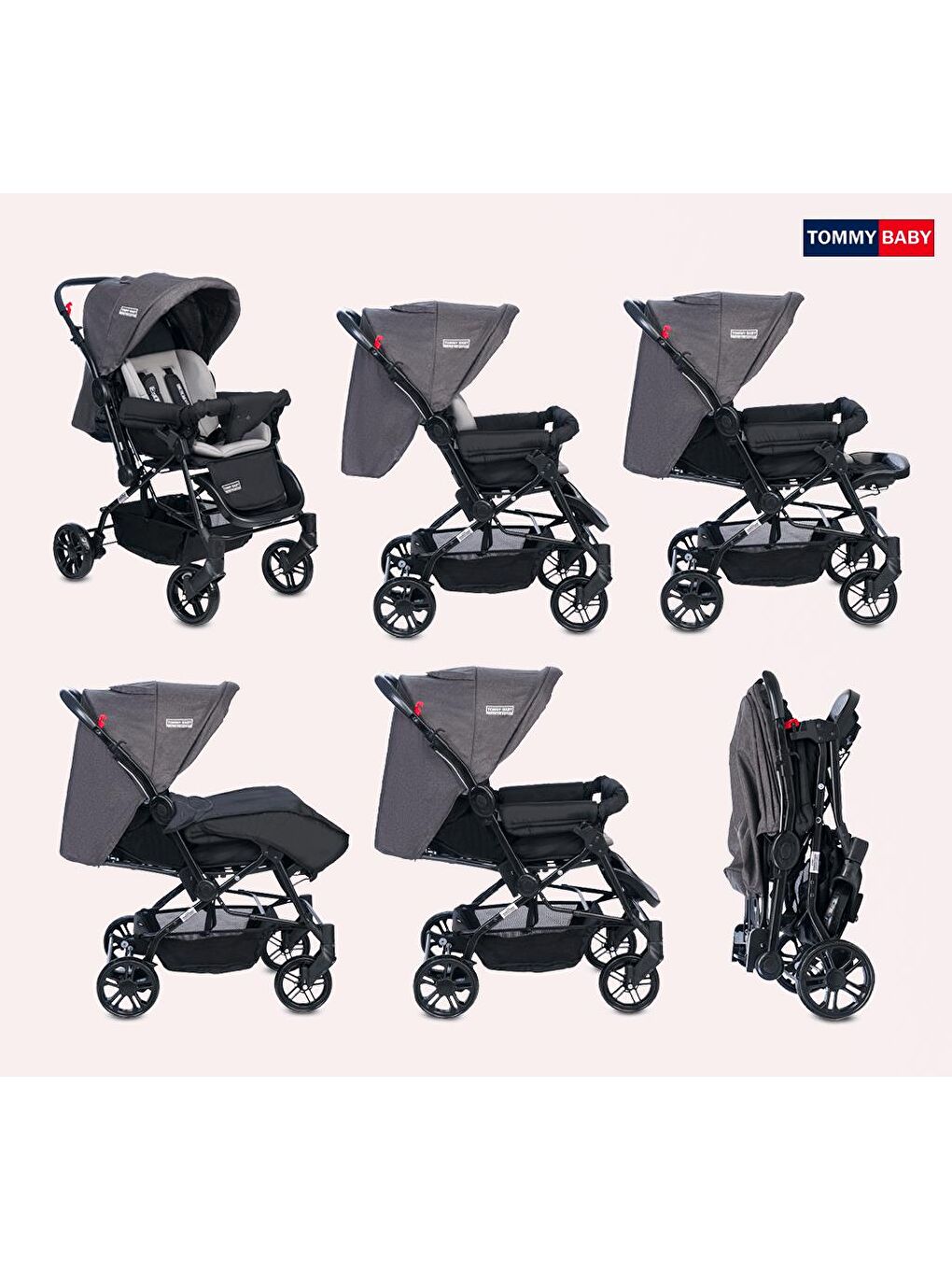 Elegant Travel  Çift Yönlü Bebek Arabası Seyahat Sistem Puset-3