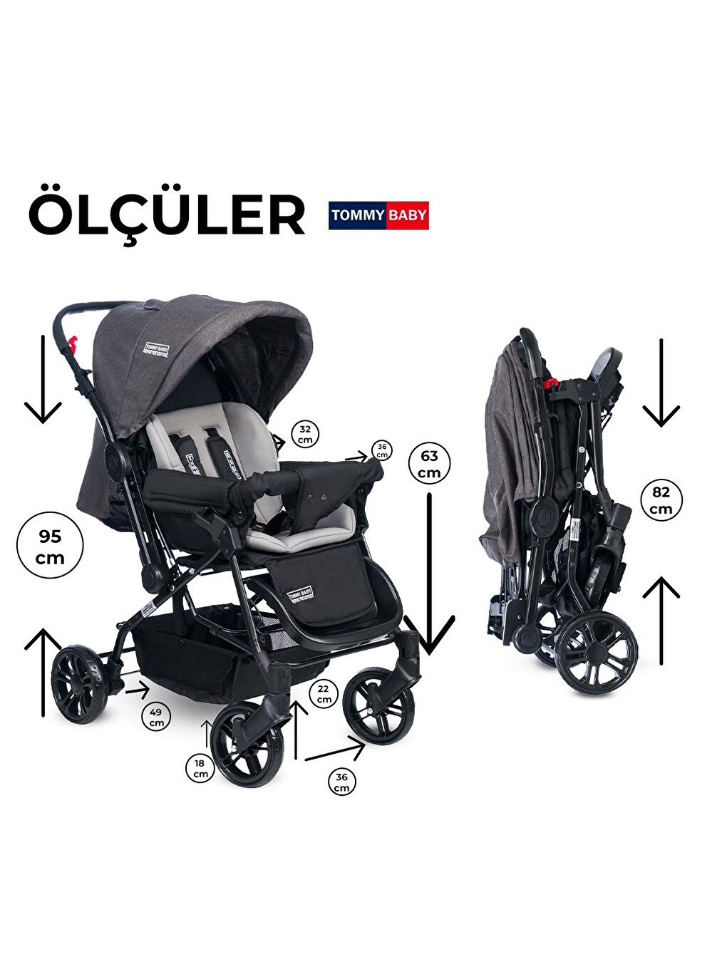 Elegant Travel  Çift Yönlü Bebek Arabası Seyahat Sistem Puset-4