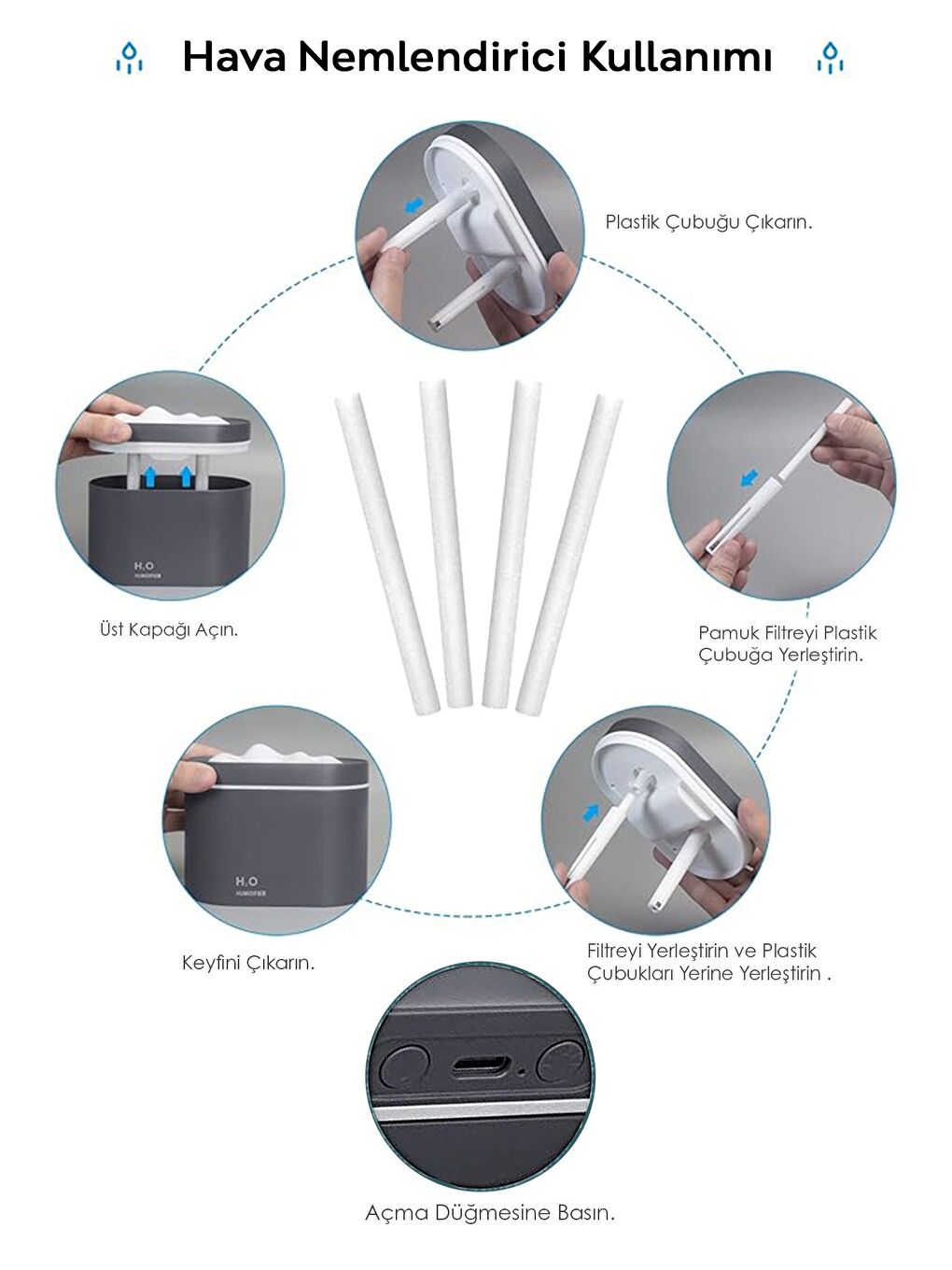 800 ml Çift Spreyli Hava Ne mlendirici Işıklı Araç Oda Ne mlendirici Buhar Makinesi Humidifier-2