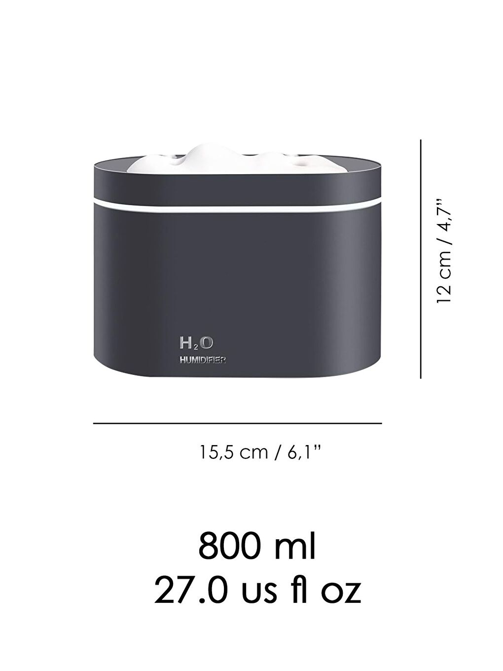 800 ml Çift Spreyli Hava Ne mlendirici Işıklı Araç Oda Ne mlendirici Buhar Makinesi Humidifier-4