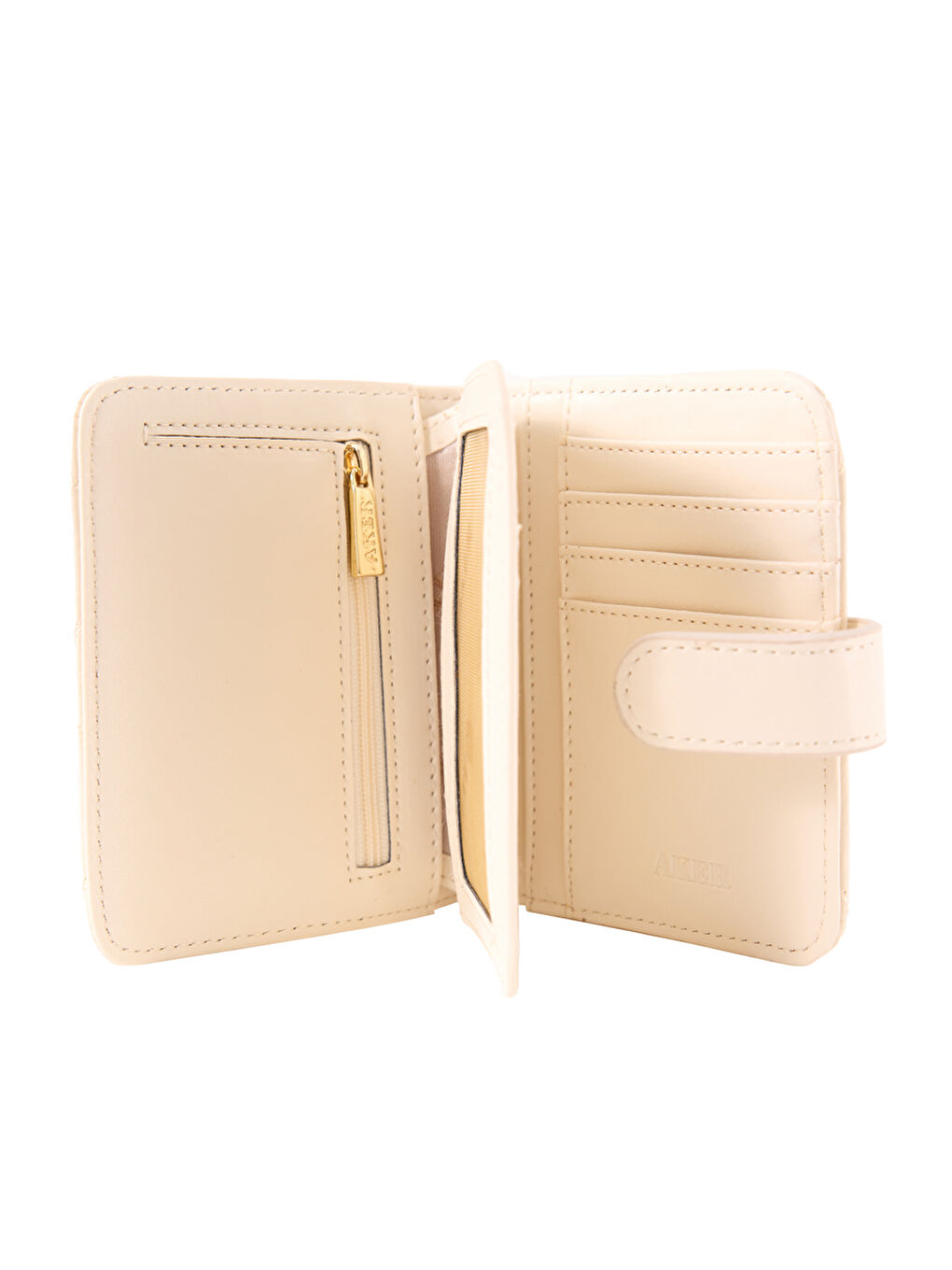 Ekru Czdn30010 Kare Çıtçıtlı Cüzdan-2