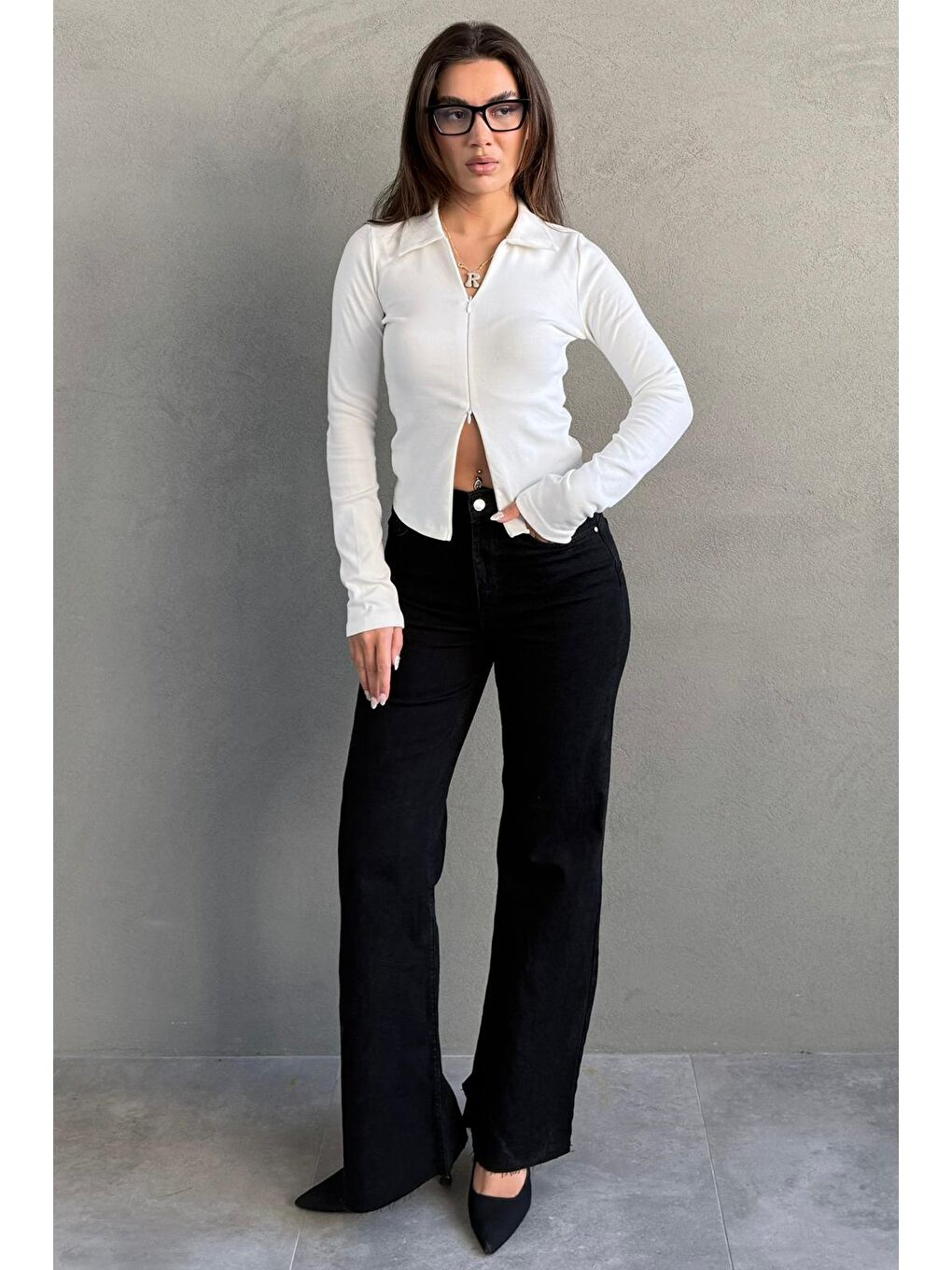 Siyah Push Up İspanyol Paça Kadın Jean Mg2653-7