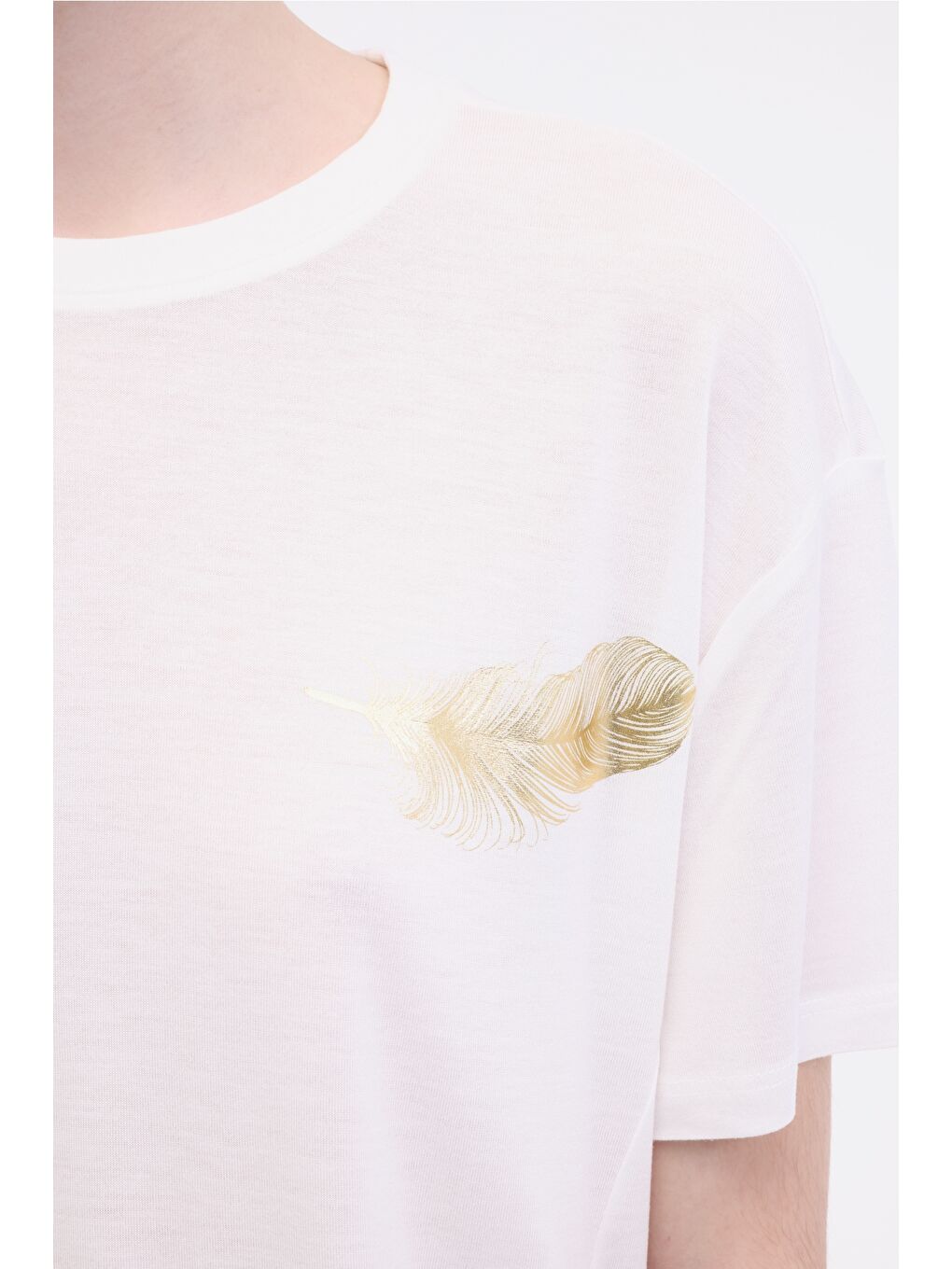 Bej WL CYRUS 11BT206 5FX Ekru Kadın Kısa Kol T-Shirt-3