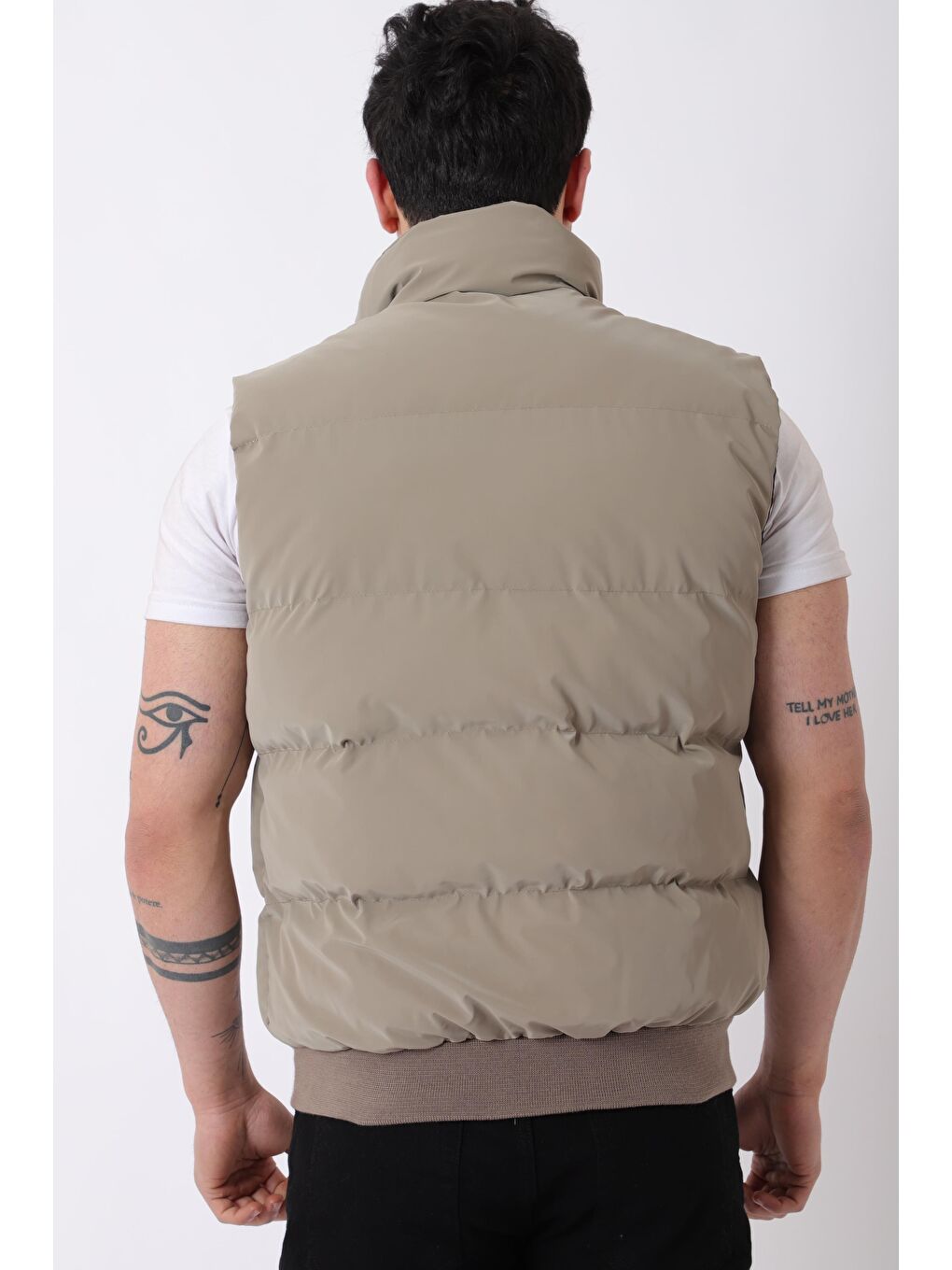 Kahverengi Göğüs Cepli Bel Lastili Nova Yelek BL 1722_60323-6