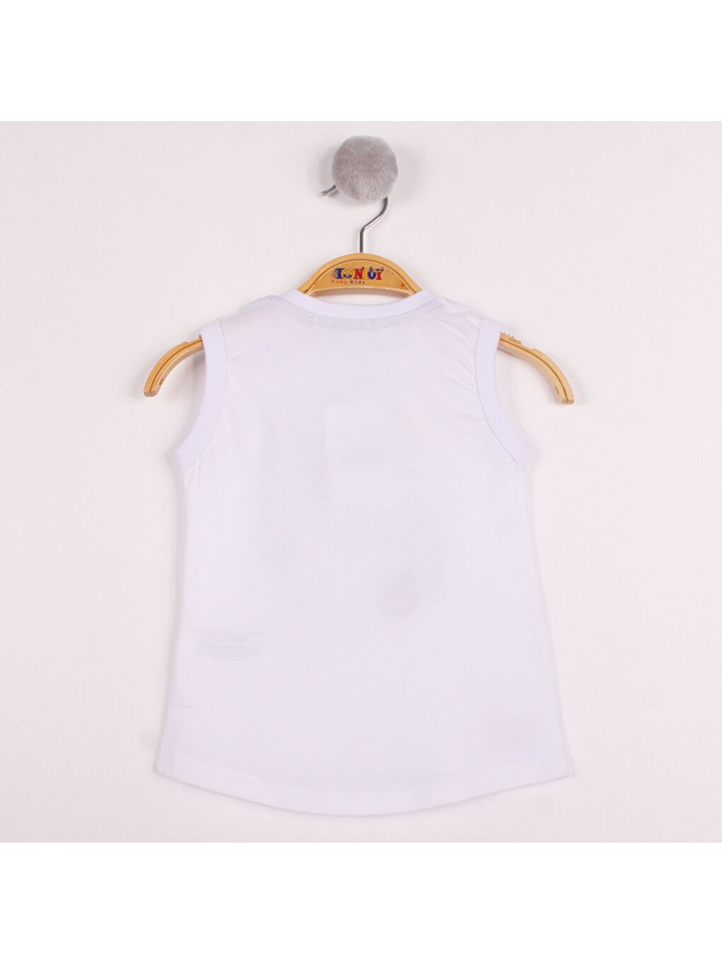 Beyaz Erkek Bebek Surf Baskılı Atlet-1