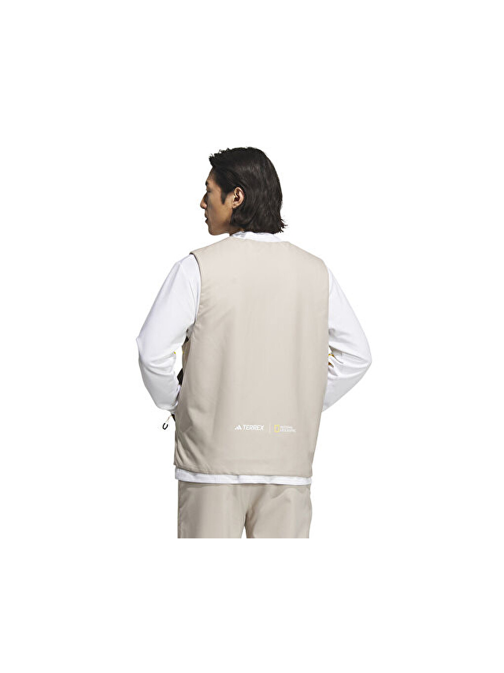 Ekru National Geographic Vest Erkek Outdoor Su Tutmaz Yelek Il8993 Krem-1