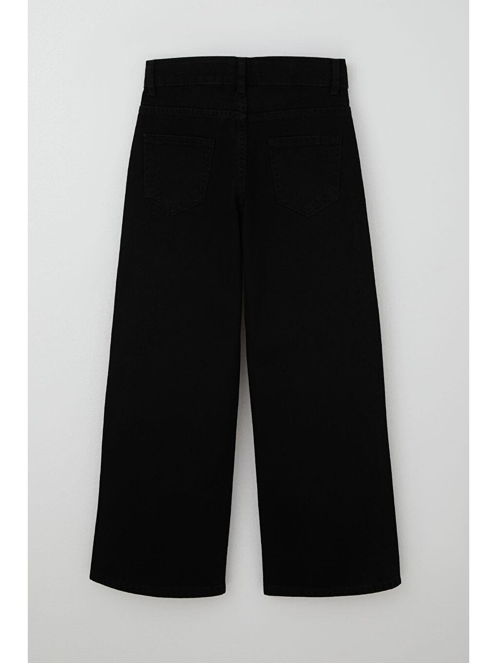 Kız Çocuk Jean Pantolon Taşlı Yıldız Aksesuarlı Siyah (10-14 Yaş)-1