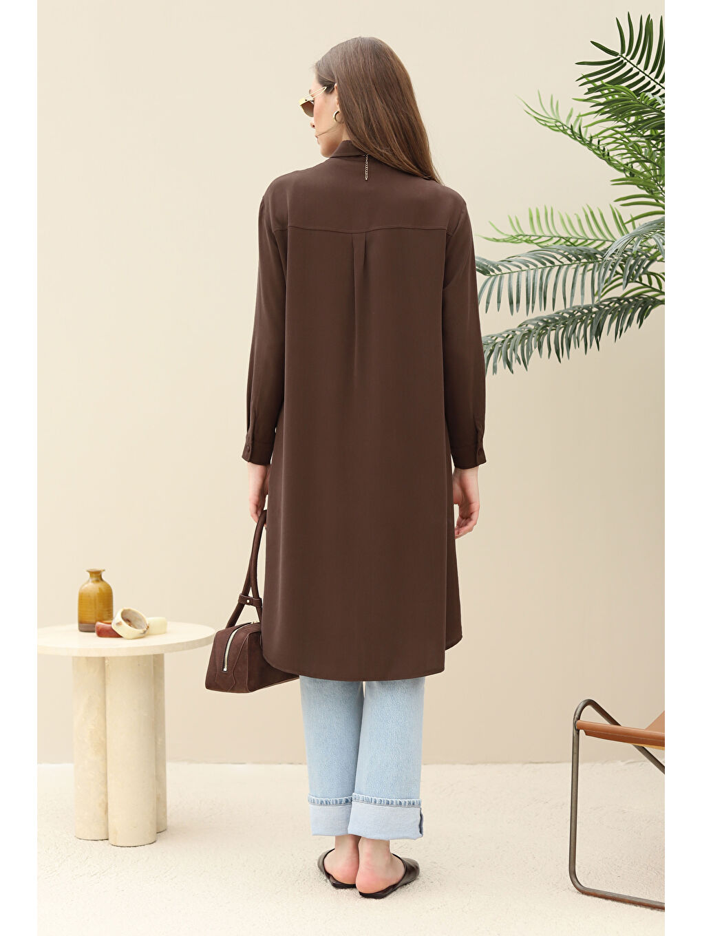 Kahverengi Robadan Cepli Gömlek Acı Kahve-2